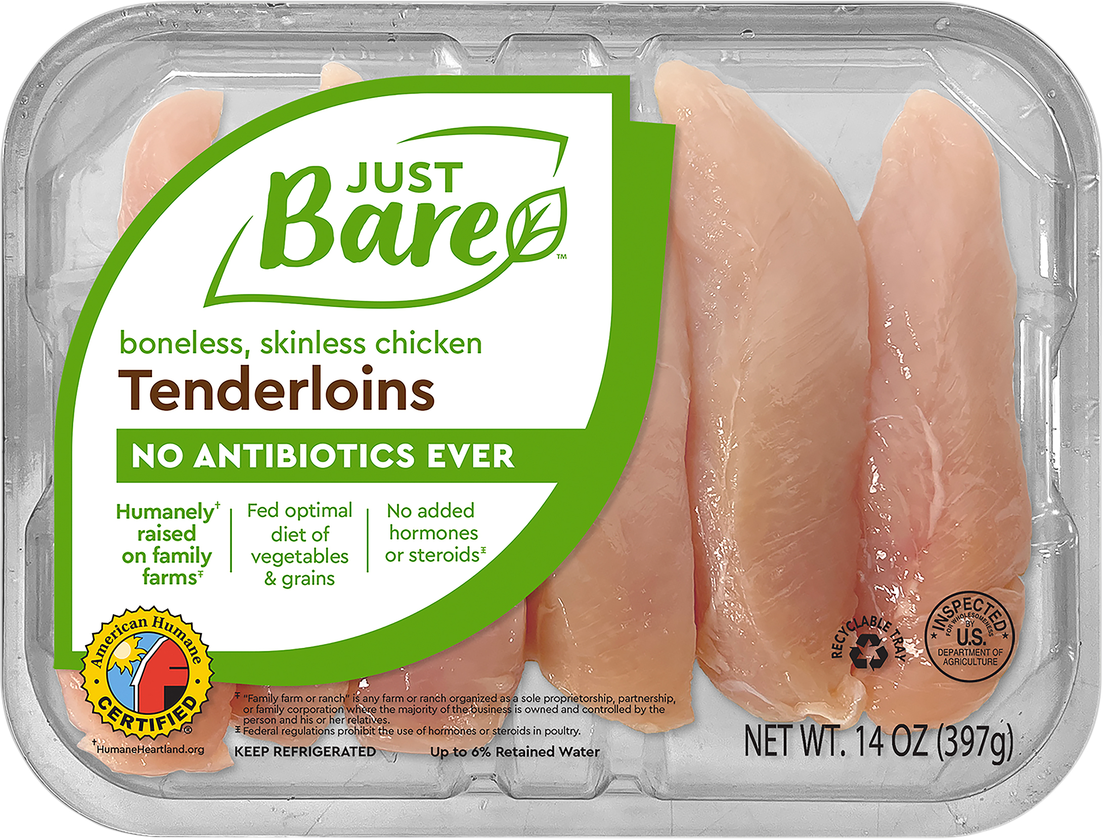 Chicken Tenderloins, Boneless, Skinless