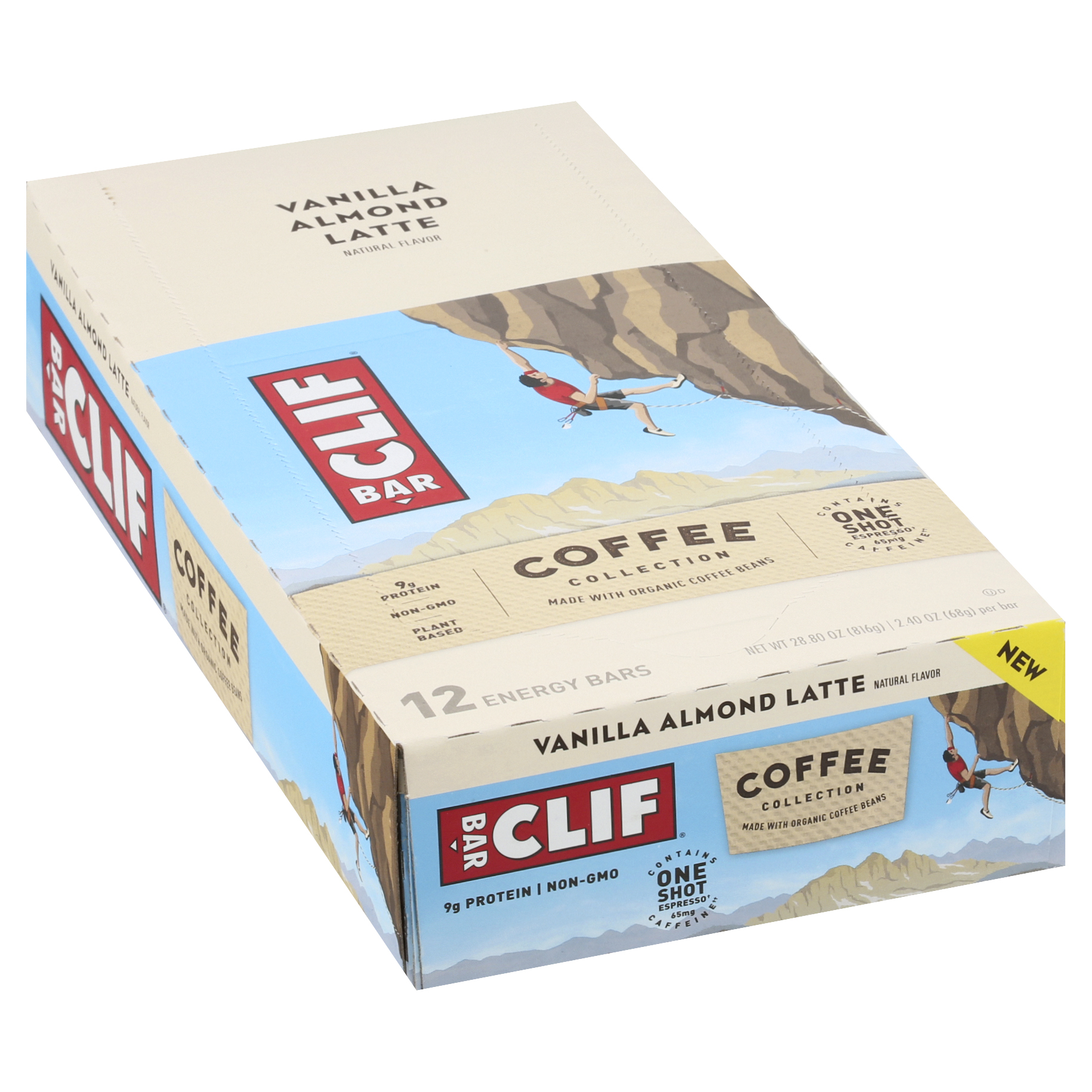 Clif Bar Vanilla Almond Latte Energy Bar 12 Ea