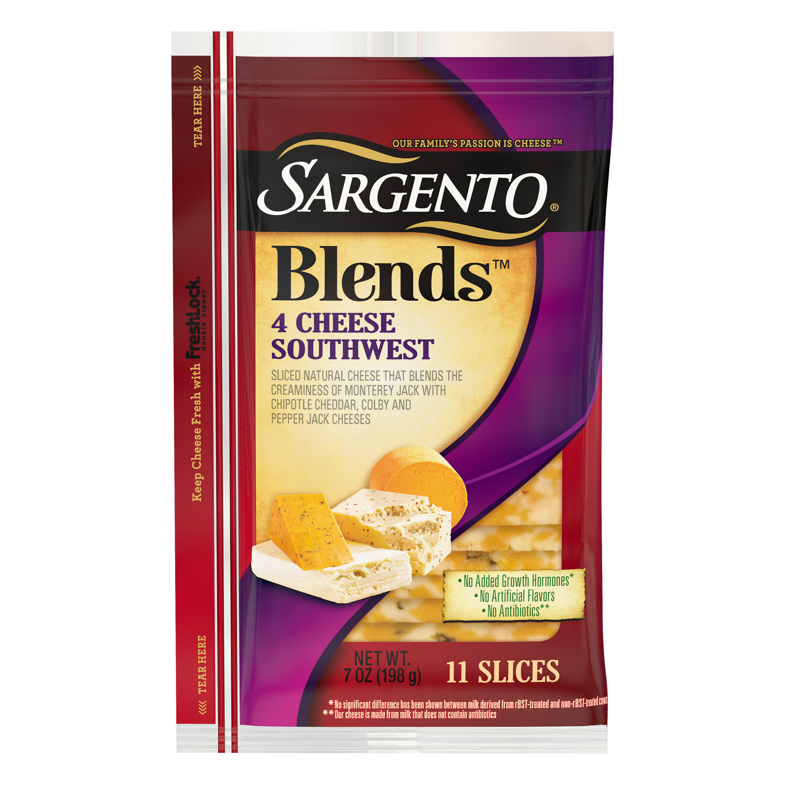 Sargento Blends Sliced 4 Cheese Southwest Cheese 11 Ea