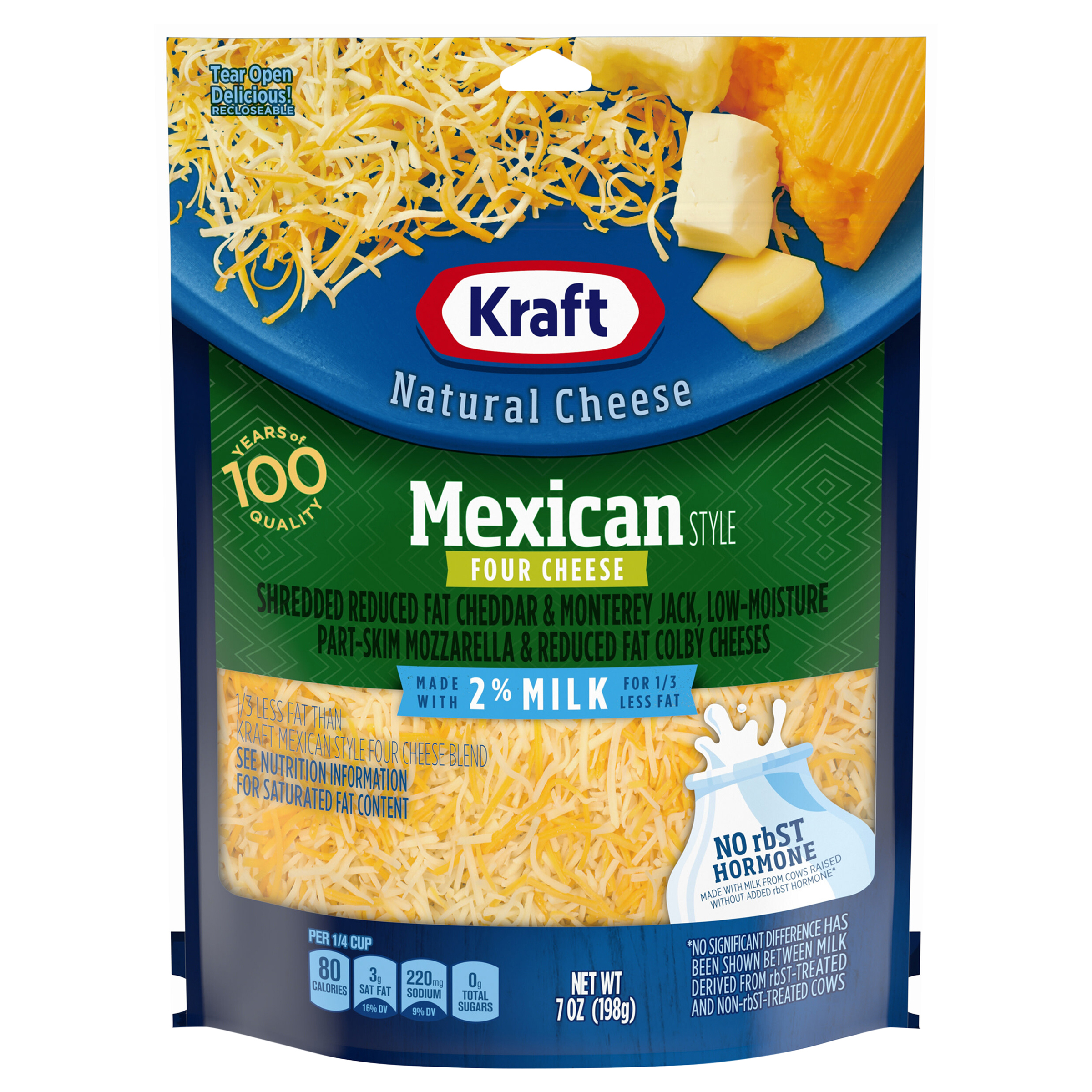 Natural Cheese, Four Cheese, Mexican Style