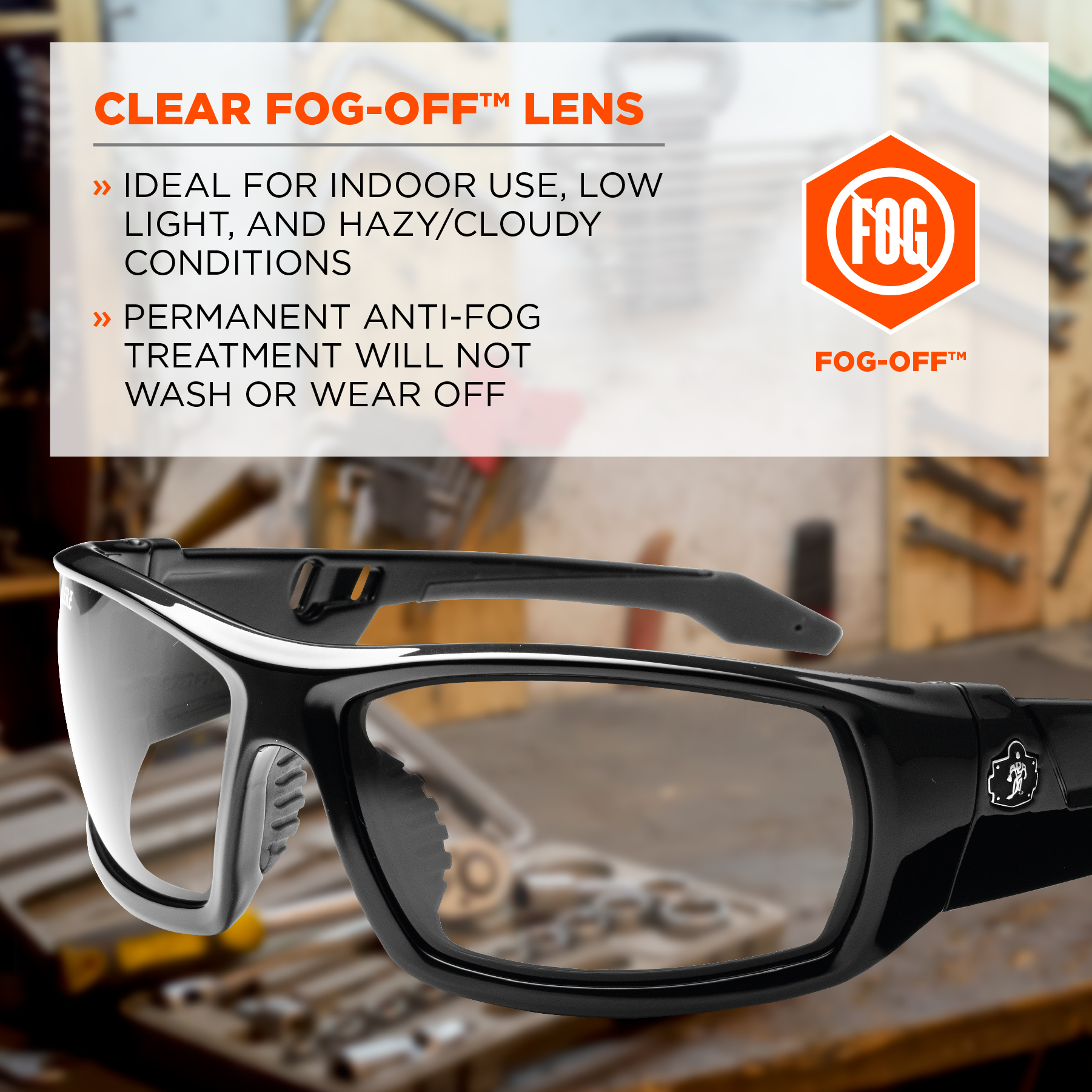 Clear and Polarized Performance Safety Glasses with Gaskets