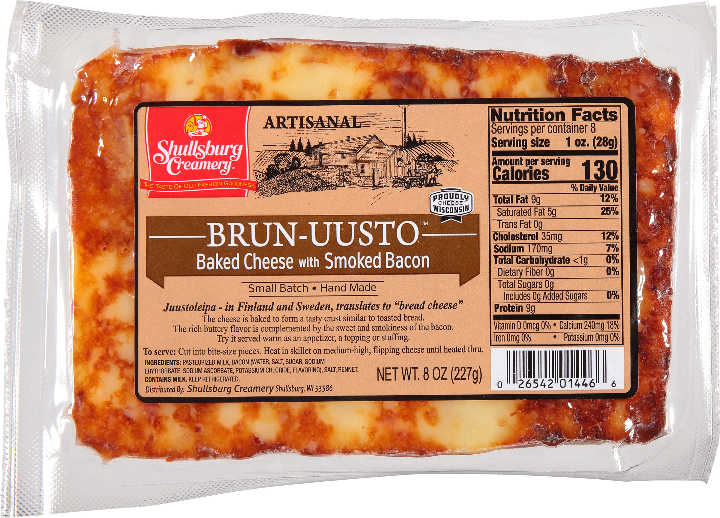 Baked Cheese, with Smoked Bacon