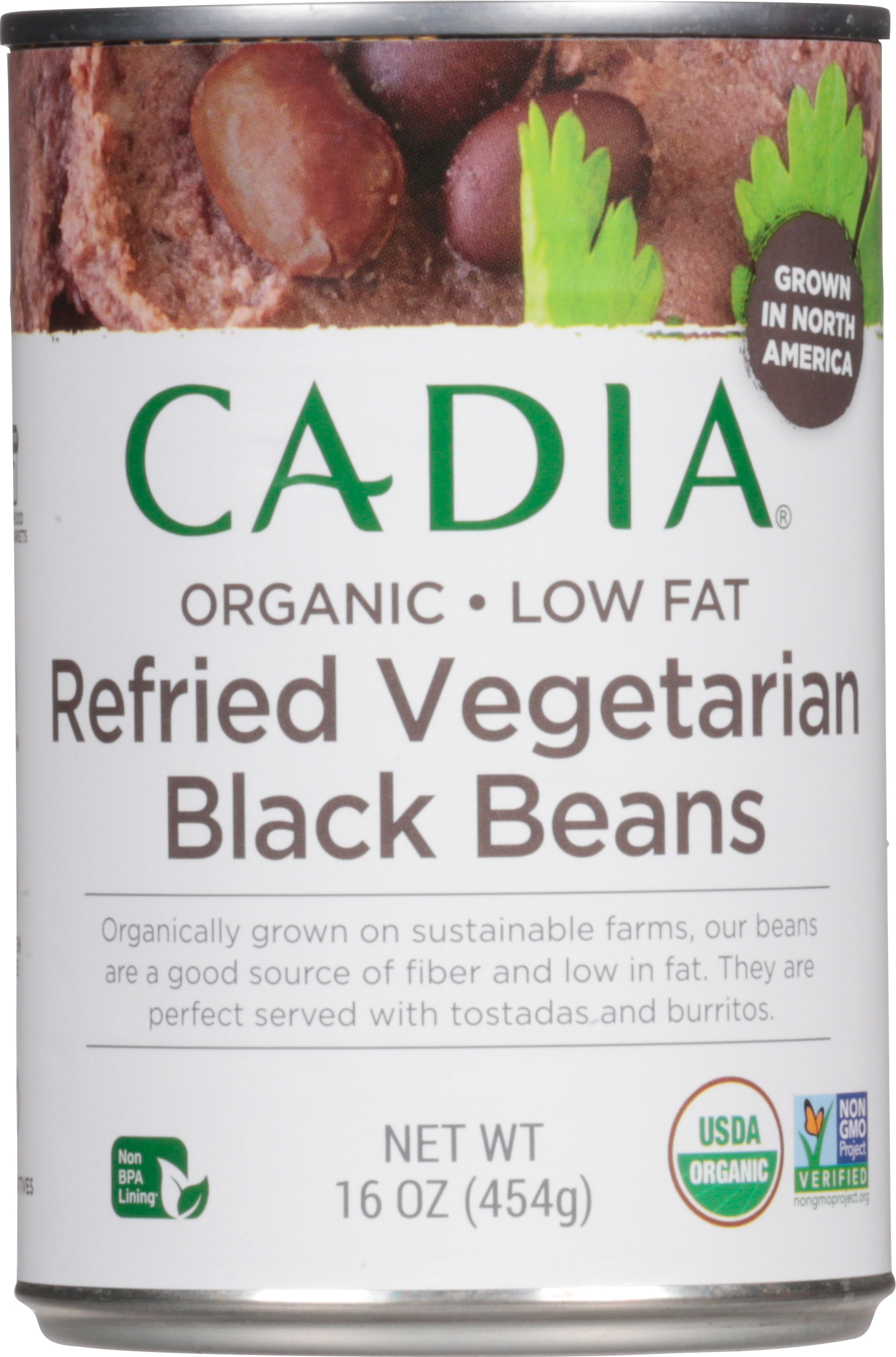 Black Beans, Organic, Low Fat, Refried Vegetarian