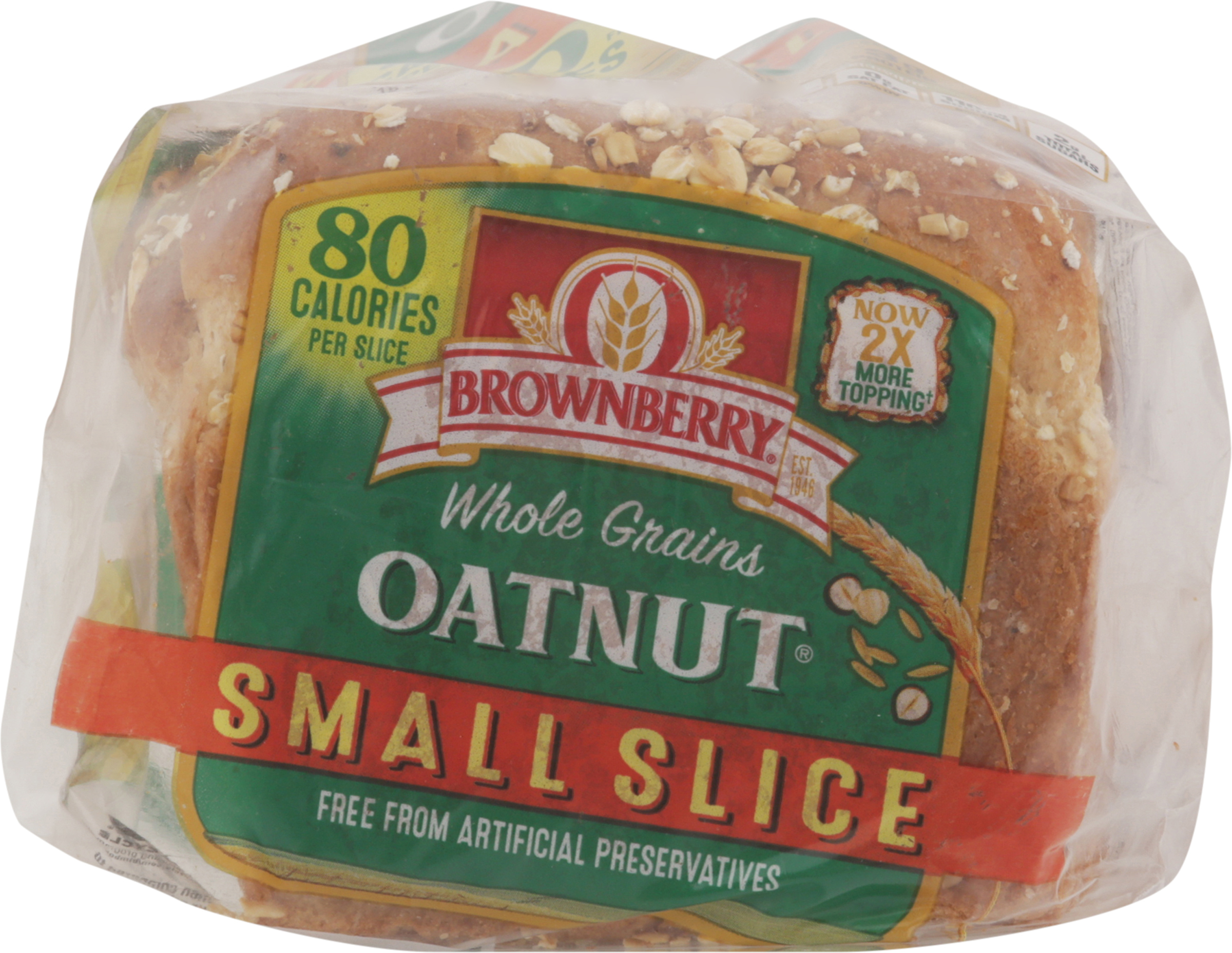 Bread, Oatnut, Whole Grains, Small Slice
