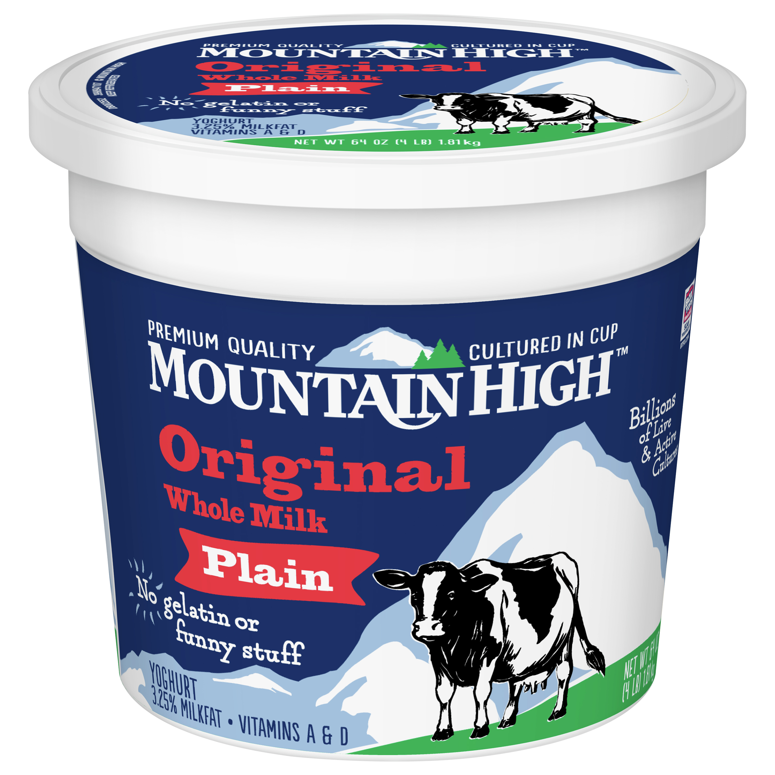 Yoghurt, Whole Milk, Original, Plain