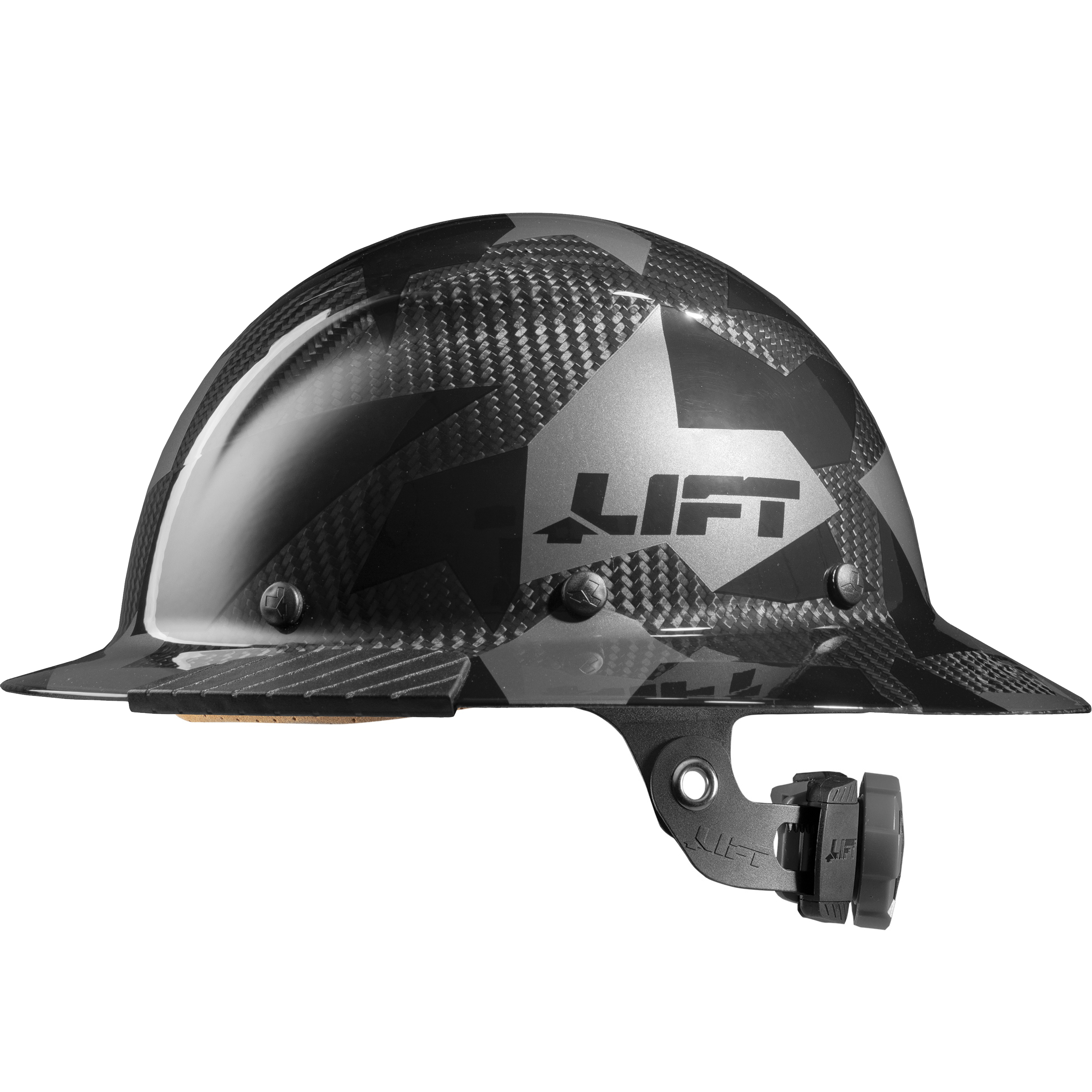 Black fiberglass hard store hat