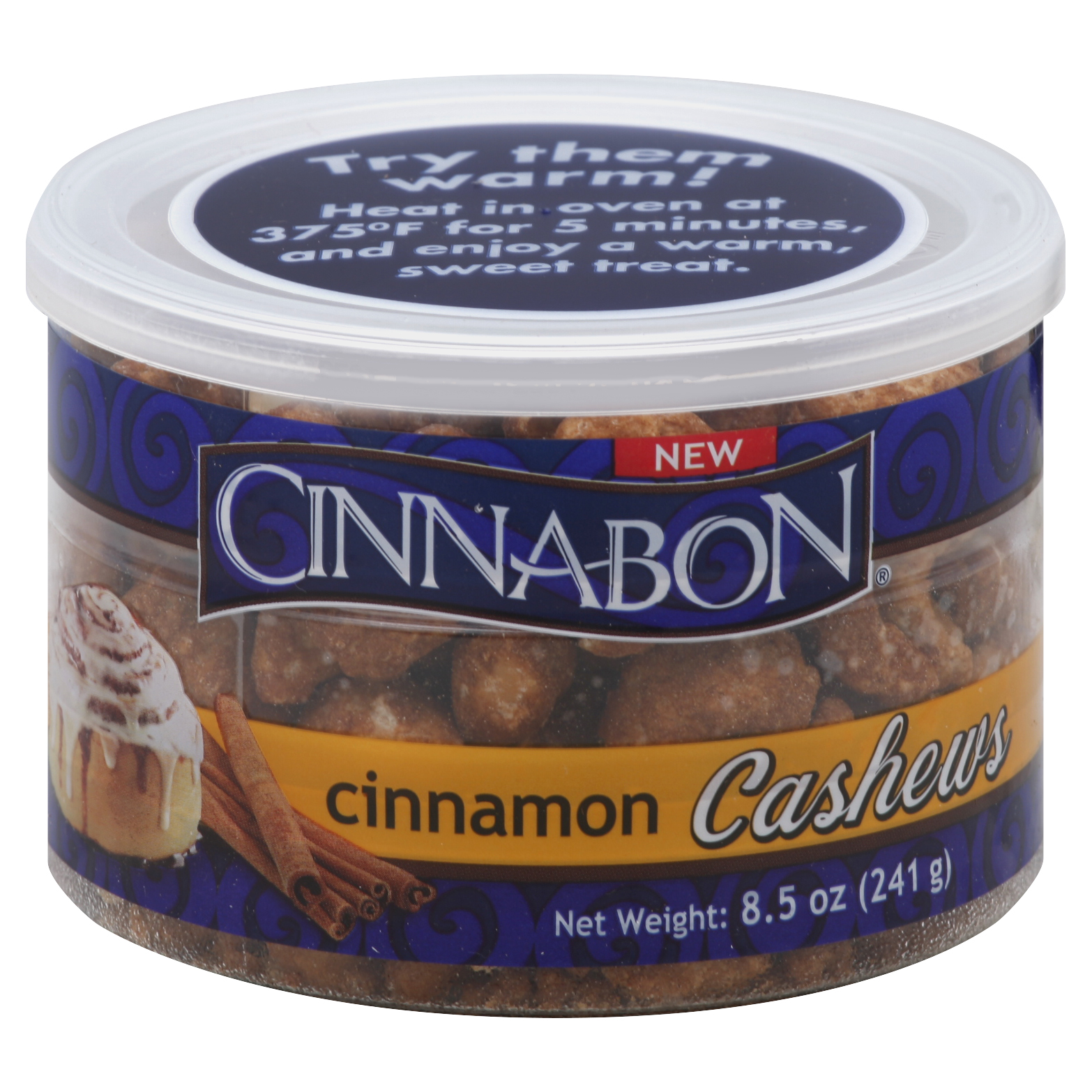 Cinnabon Cashews 8.5 Oz