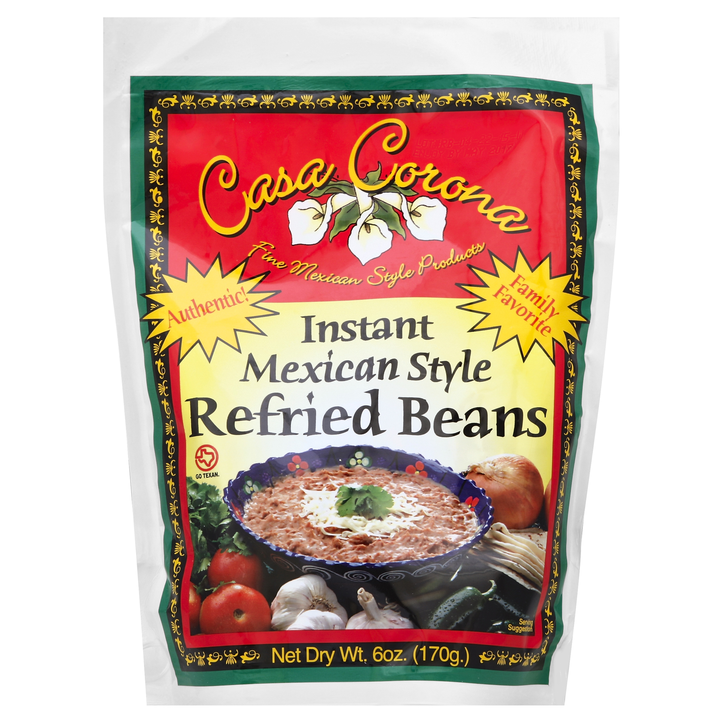 Casa Corona Refried Beans 6 Oz