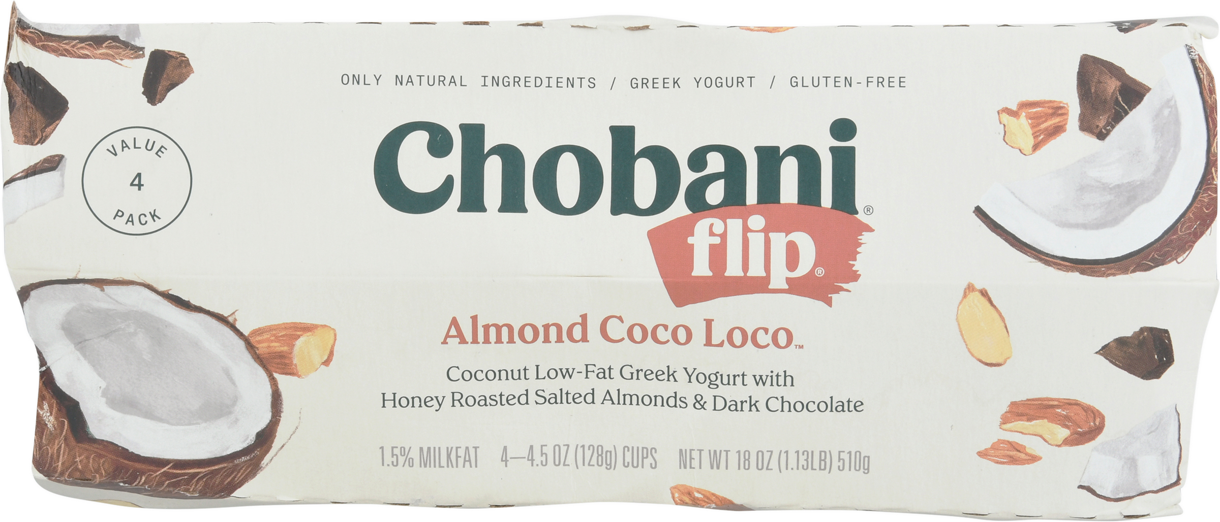 Yogurt, Greek, Almond Coco Loco, Value 4 Pack