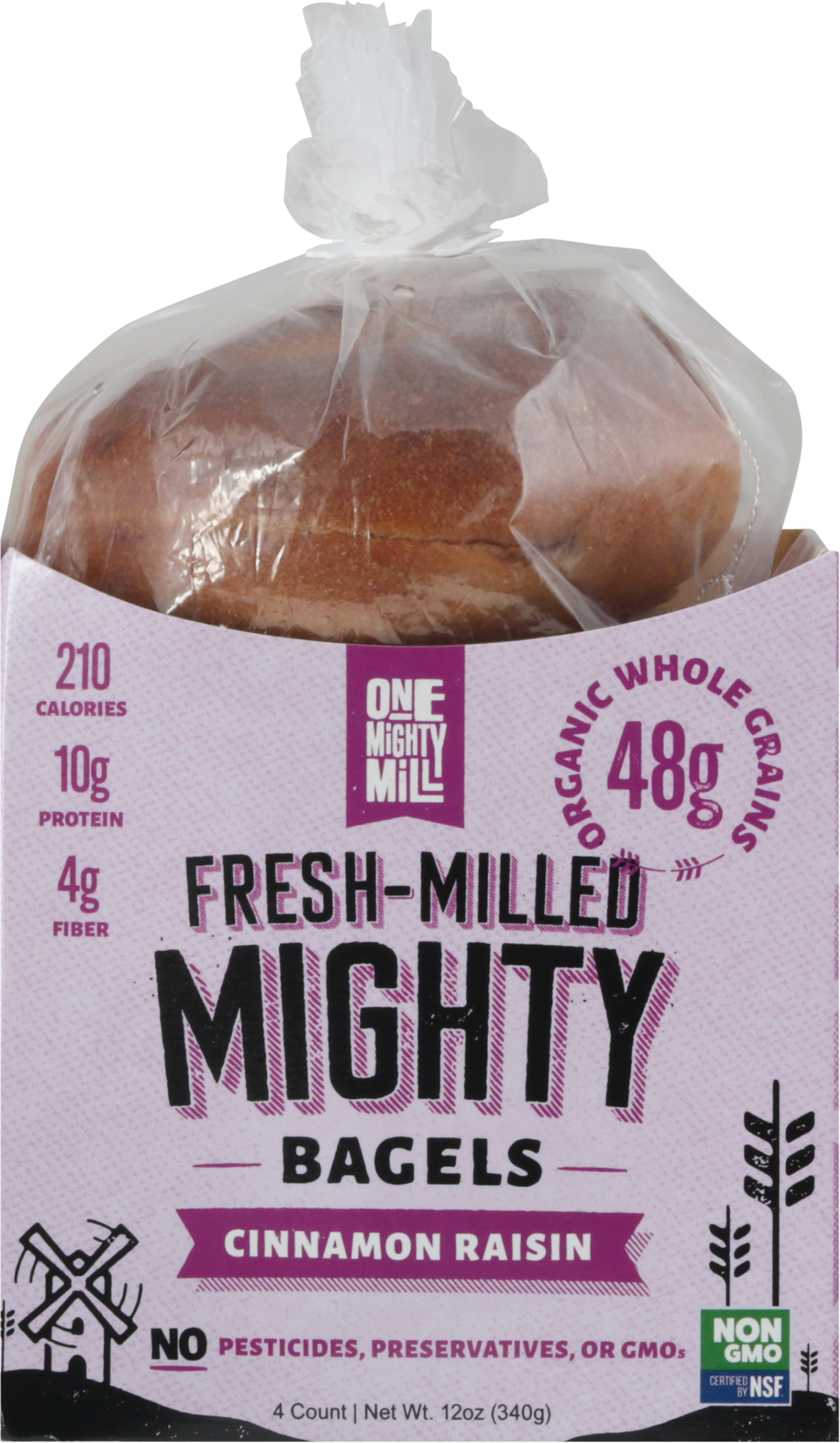 Mighty Bagels, Cinnamon Raisin, Fresh-Milled