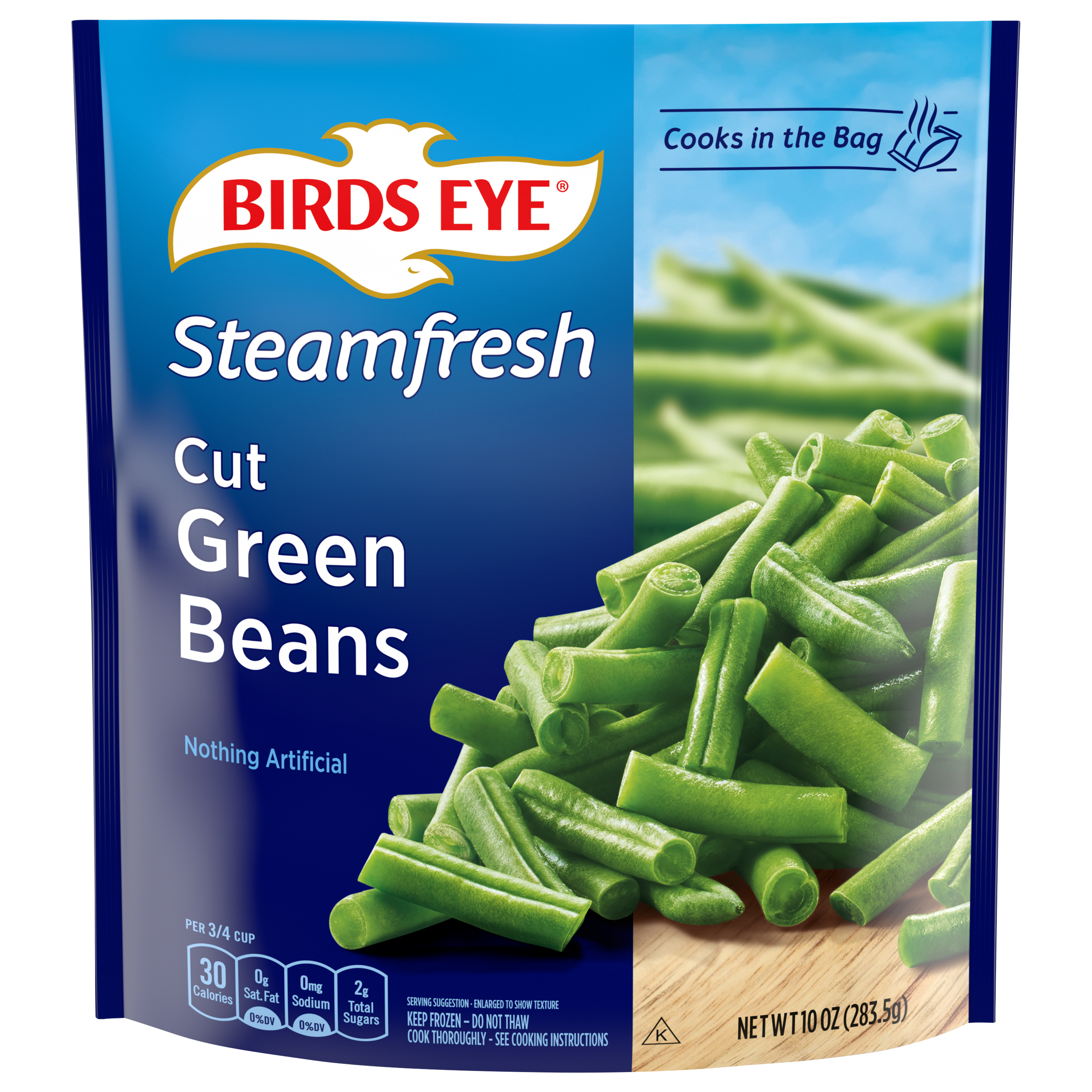 Birds Eye Steamfresh Cut Green Beans, Frozen Vegetable, 10 Oz
