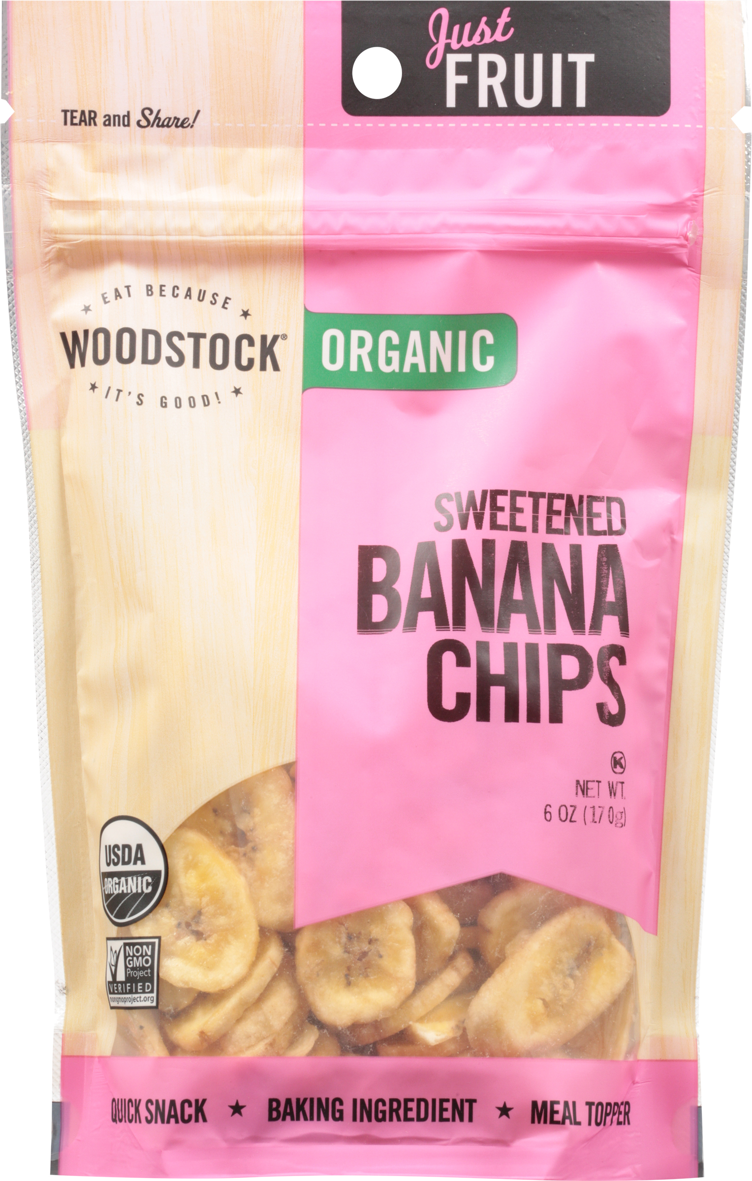 Organic Banana Chips, Crunchy, Non GMO verified - SunRidge Farms