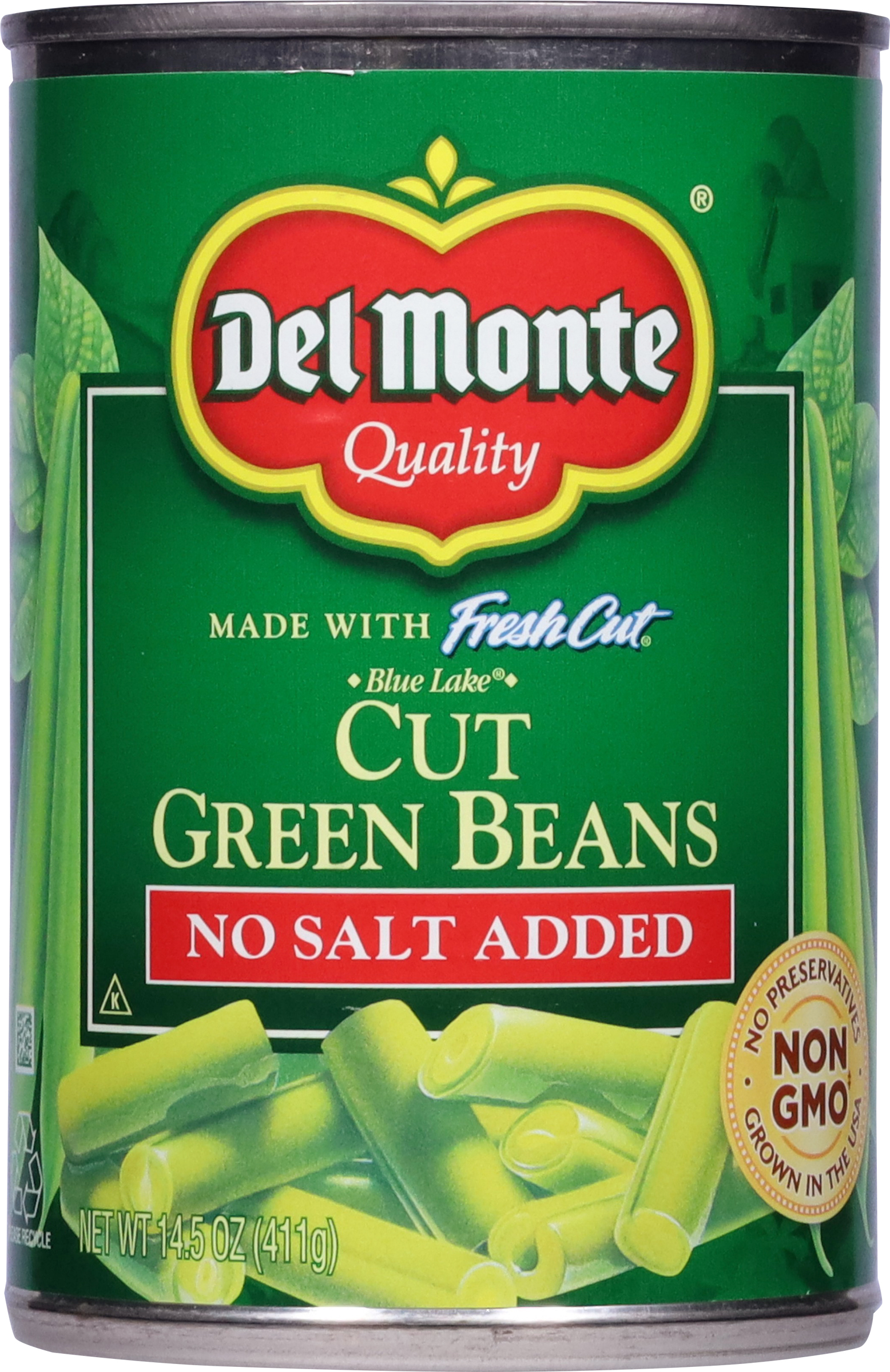 Calories in Green Beans, Cut, Blue Lake from Del Monte