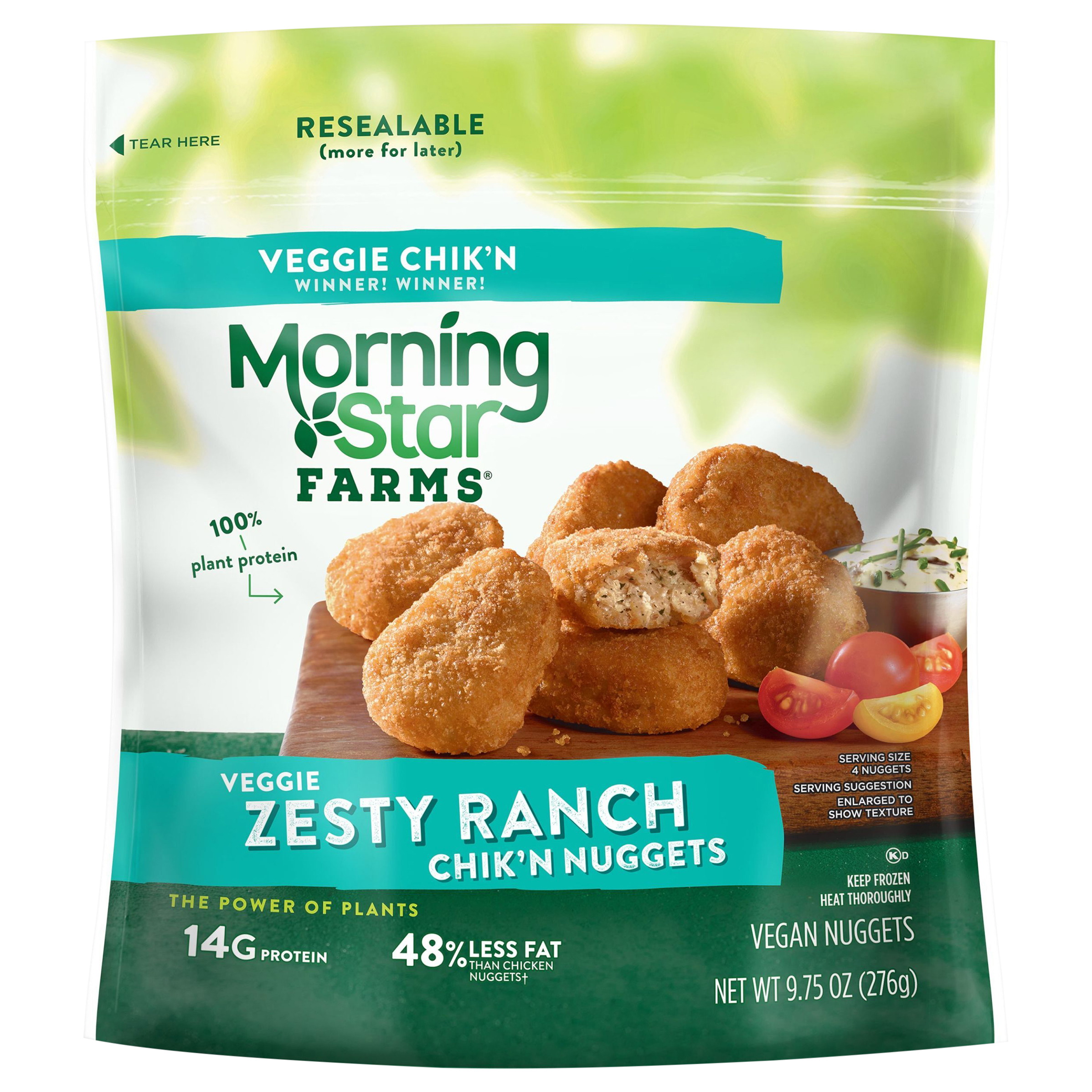 Chik'n Nuggets, Vegan, Veggie, Zesty Ranch