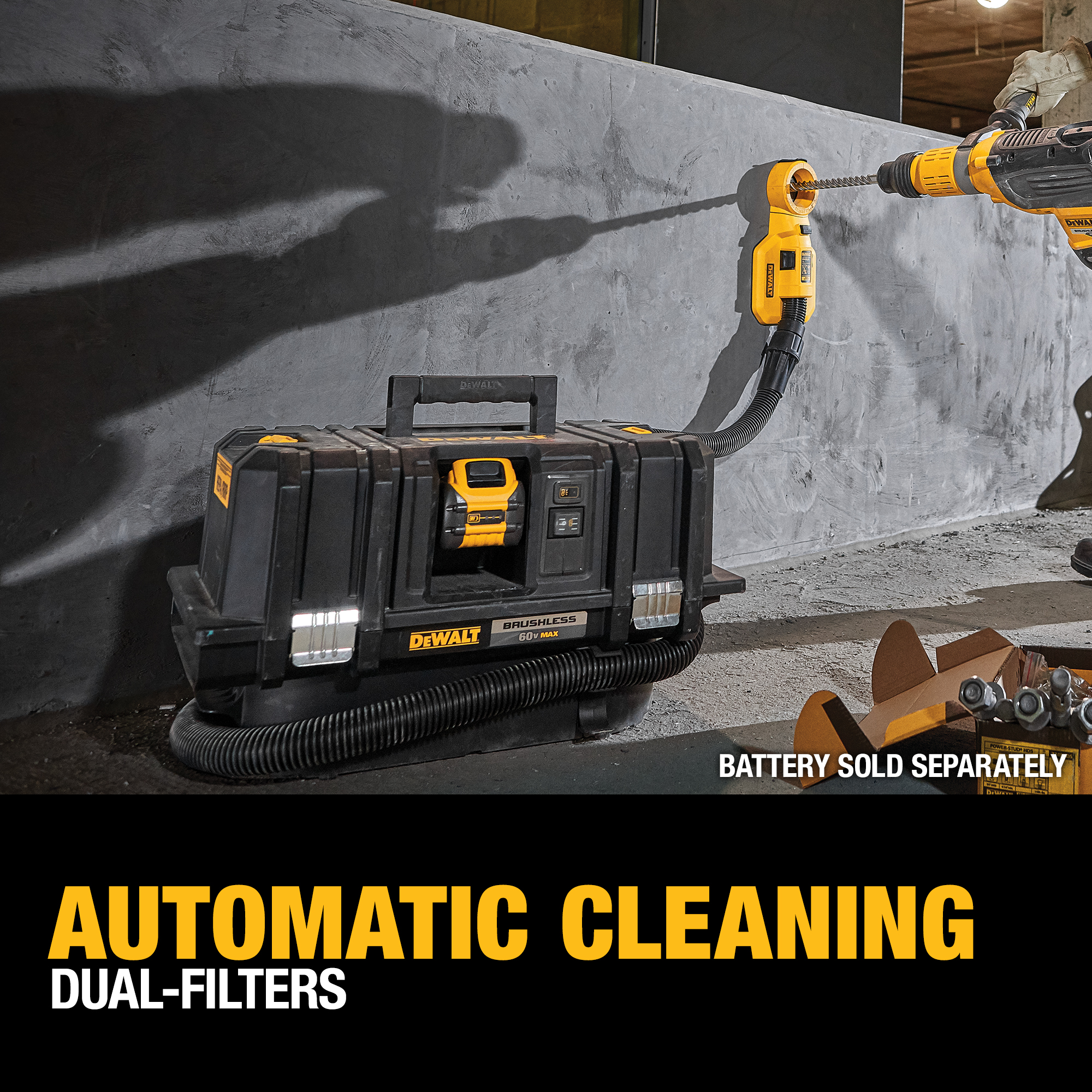 White Cap DEWALT Perform Protect 60V Max Flexvolt Dust Extractor Bare Tool