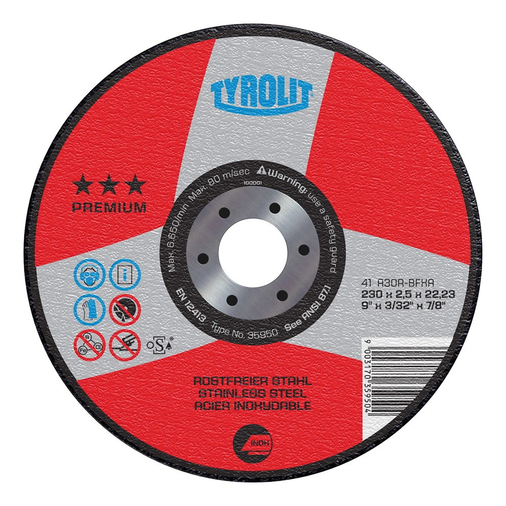 Tyrolit 6" x .045" x 7/8" Type 1 Abrasives Premium Super-Thin Cut-Off Wheel