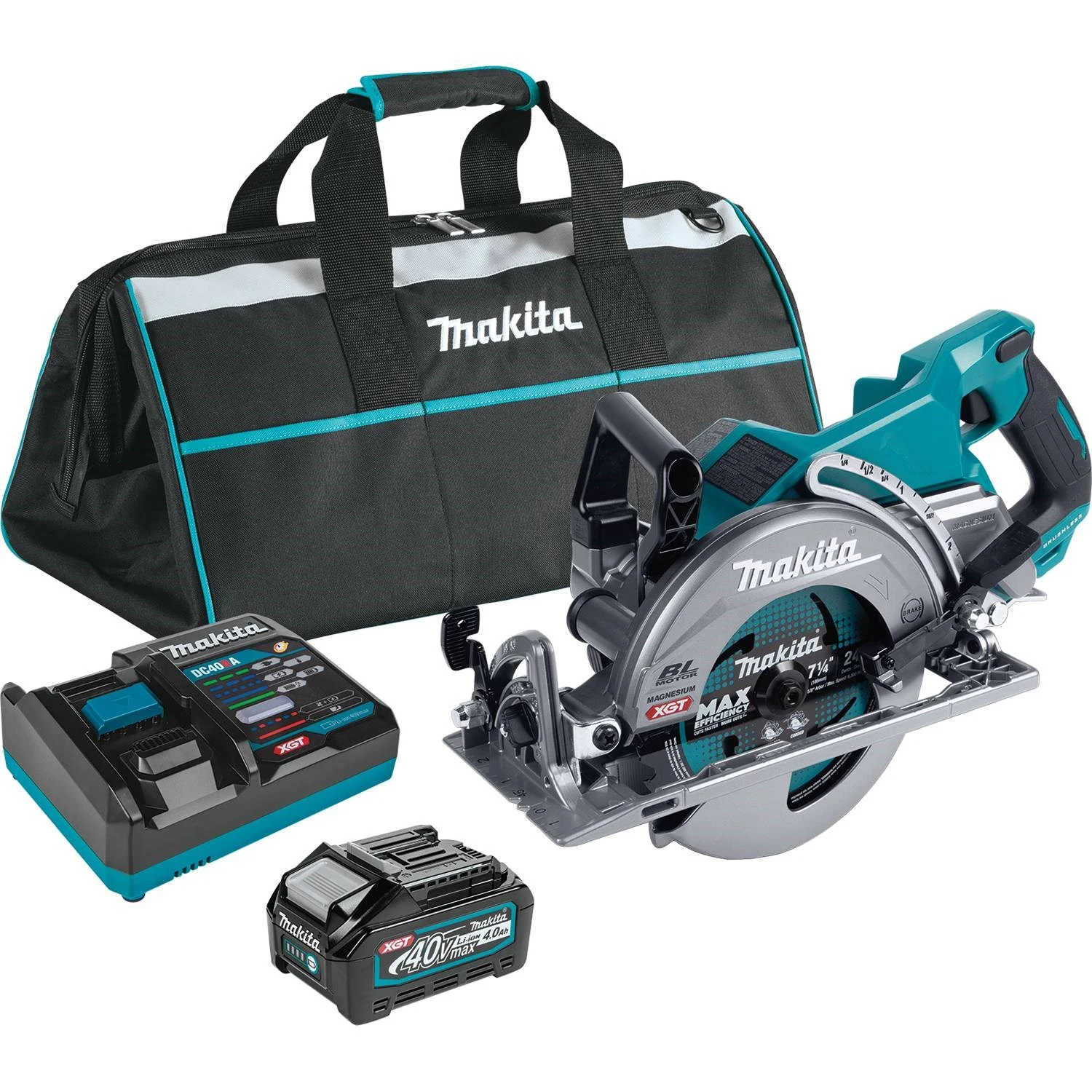 40V max XGT Brushless Cordless Rear Handle 7-1/4” Circular Saw Kit, 4.0 Ah