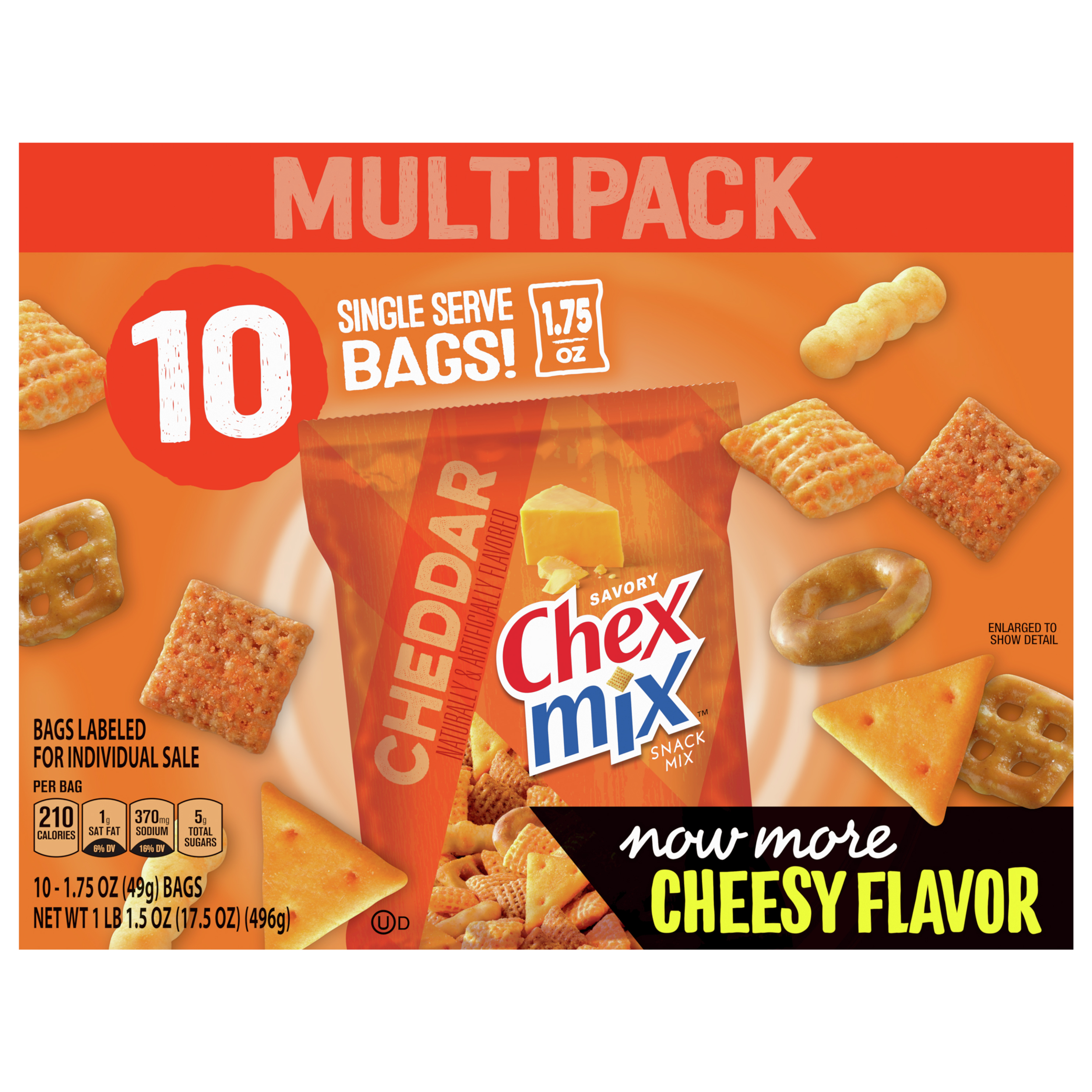 Snack Mix, Cheddar, Savory, Multipack