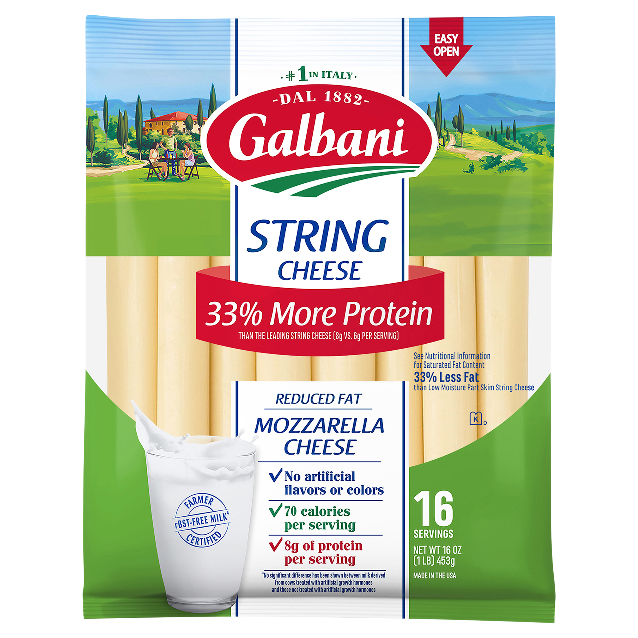 String Cheese, Reduced Fat, Mozzarella