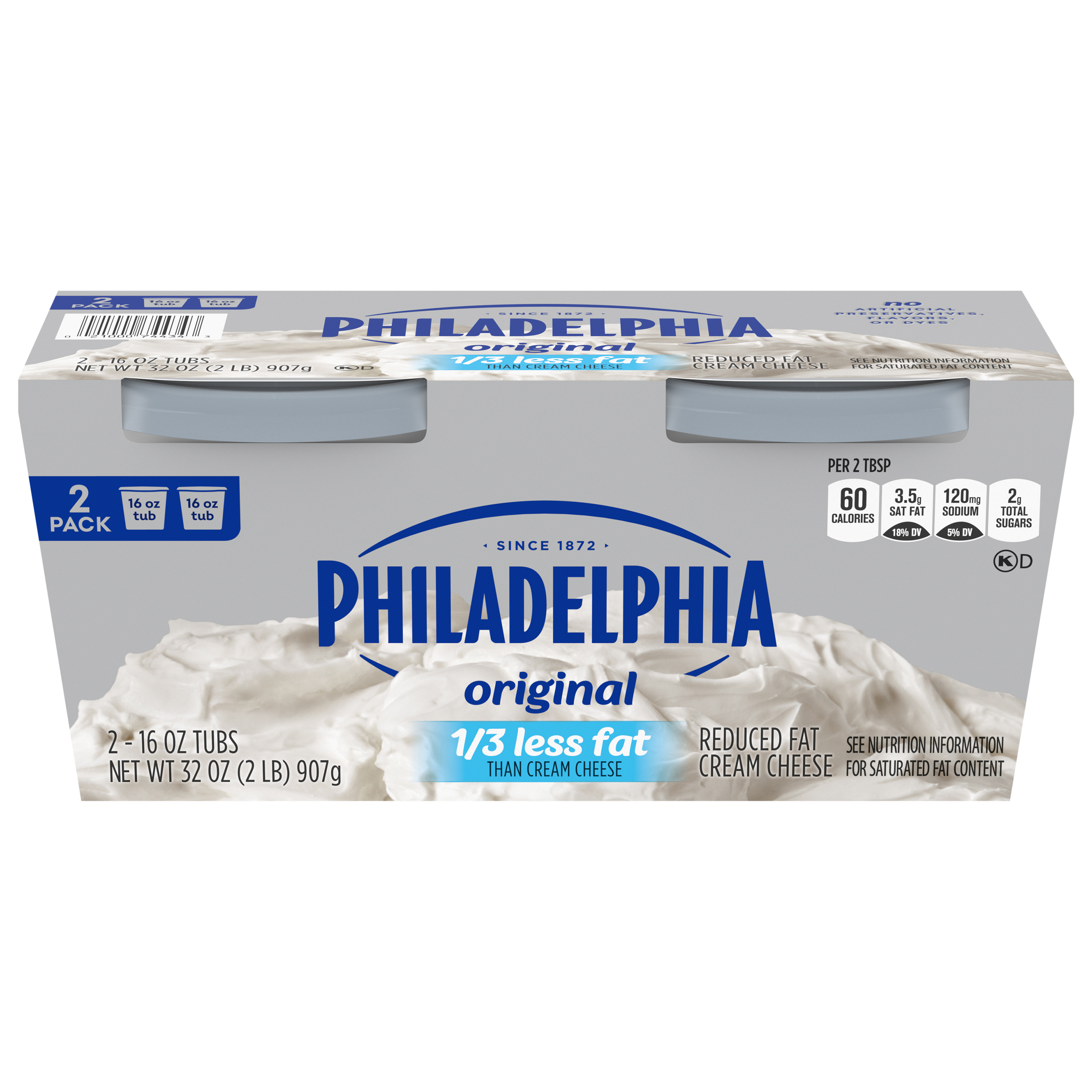 Cream Cheese, Reduced Fat, 2 Pack