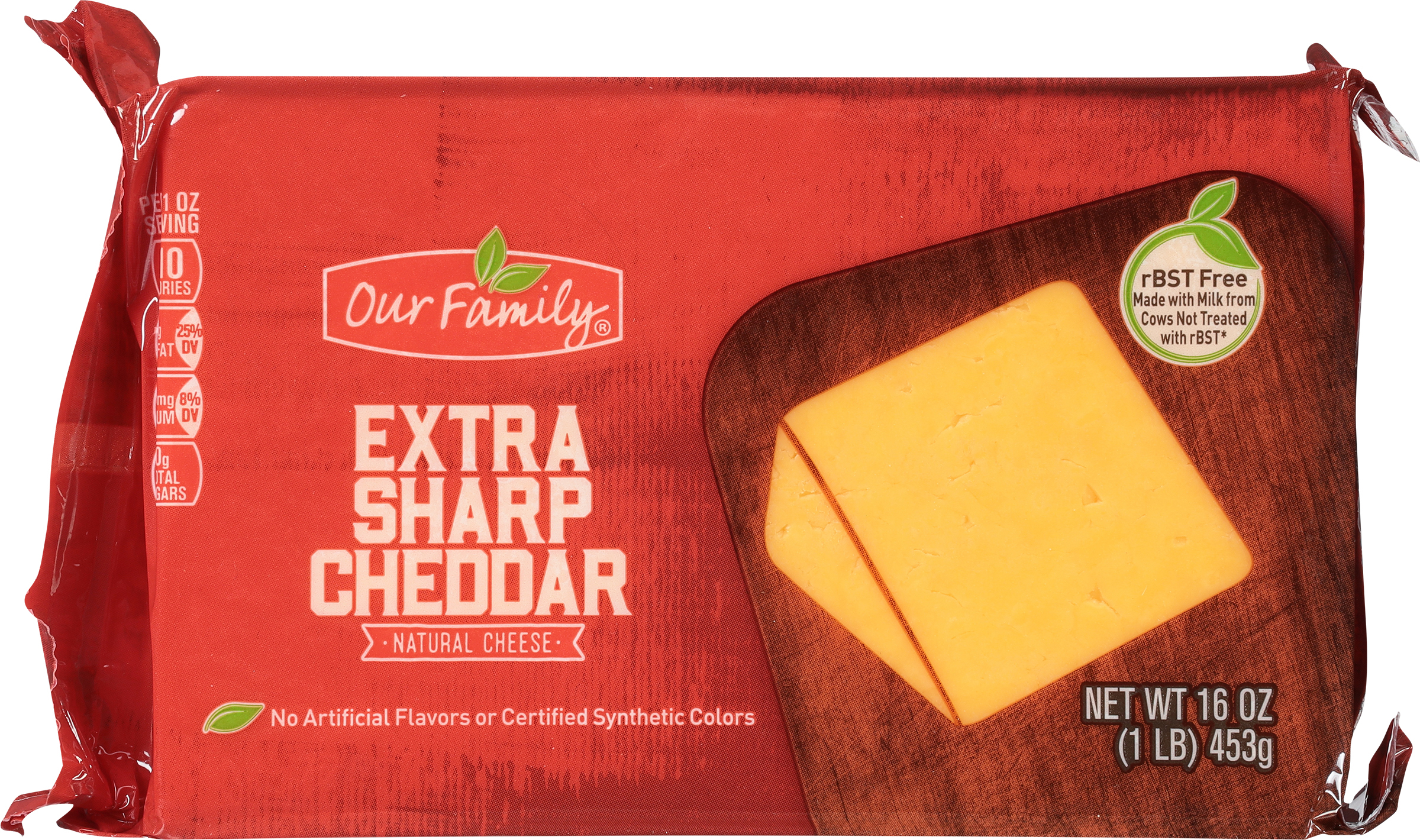 Cheese, Natural, Extra Sharp Cheddar