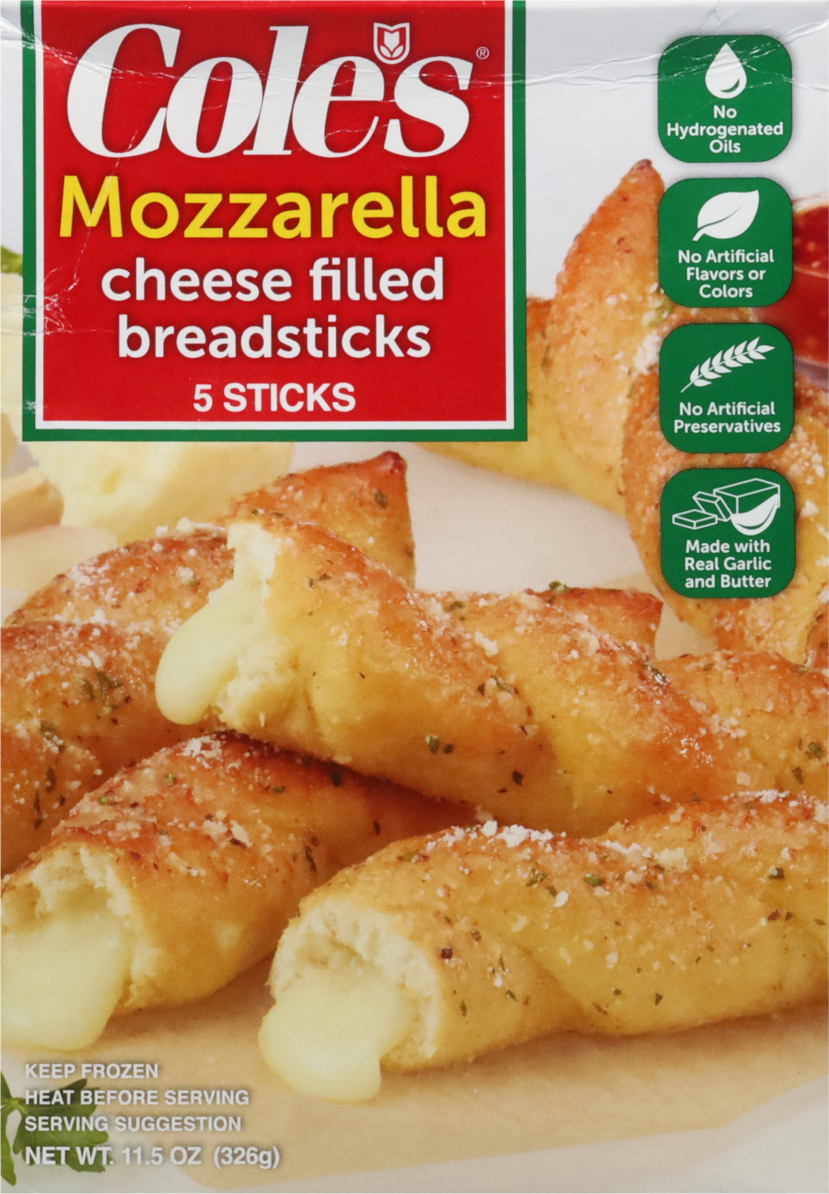 Breadsticks, Cheese Filled, Mozzarella