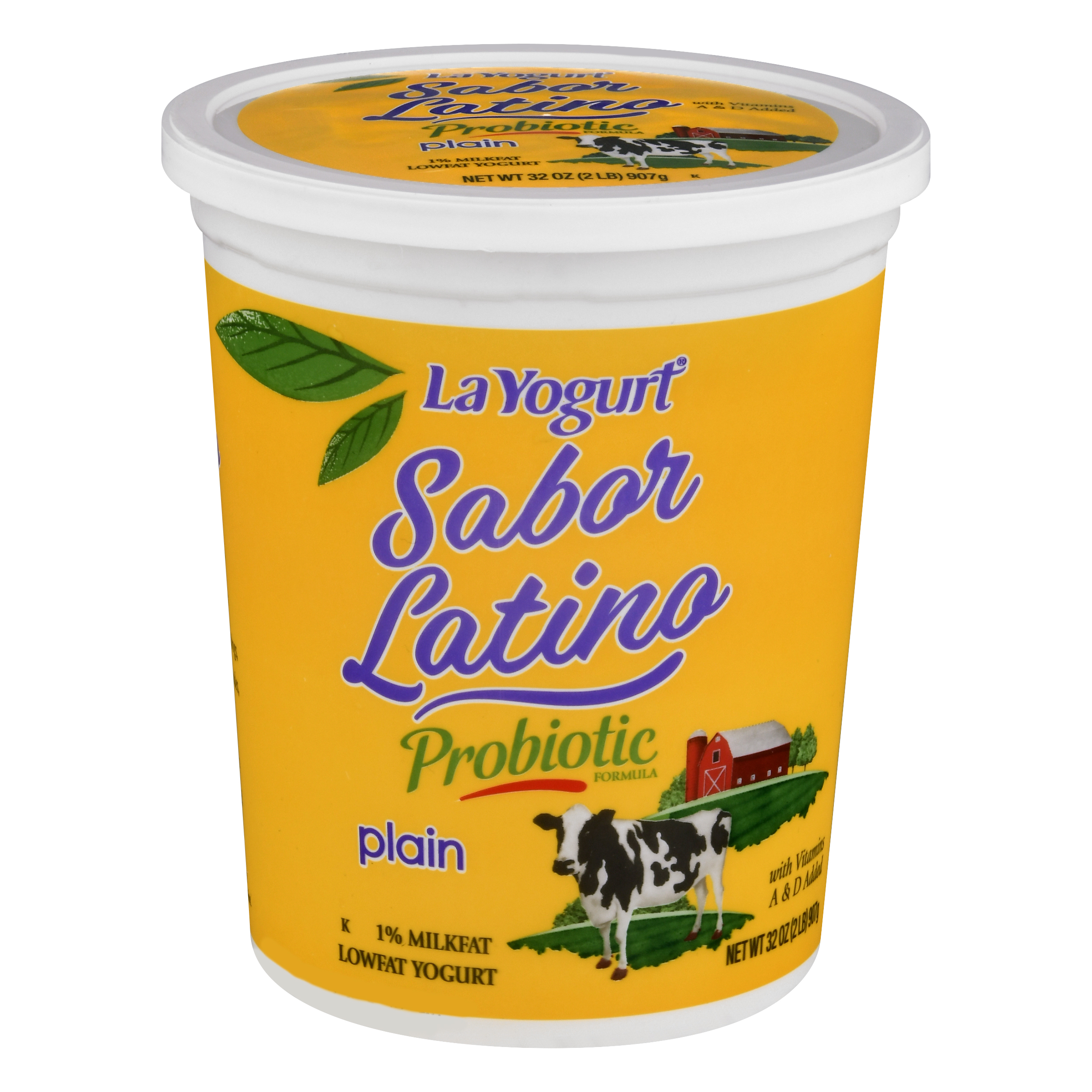 La Yogurt Sabor Latino Lowfat Probiotic Plain Yogurt 32 Oz