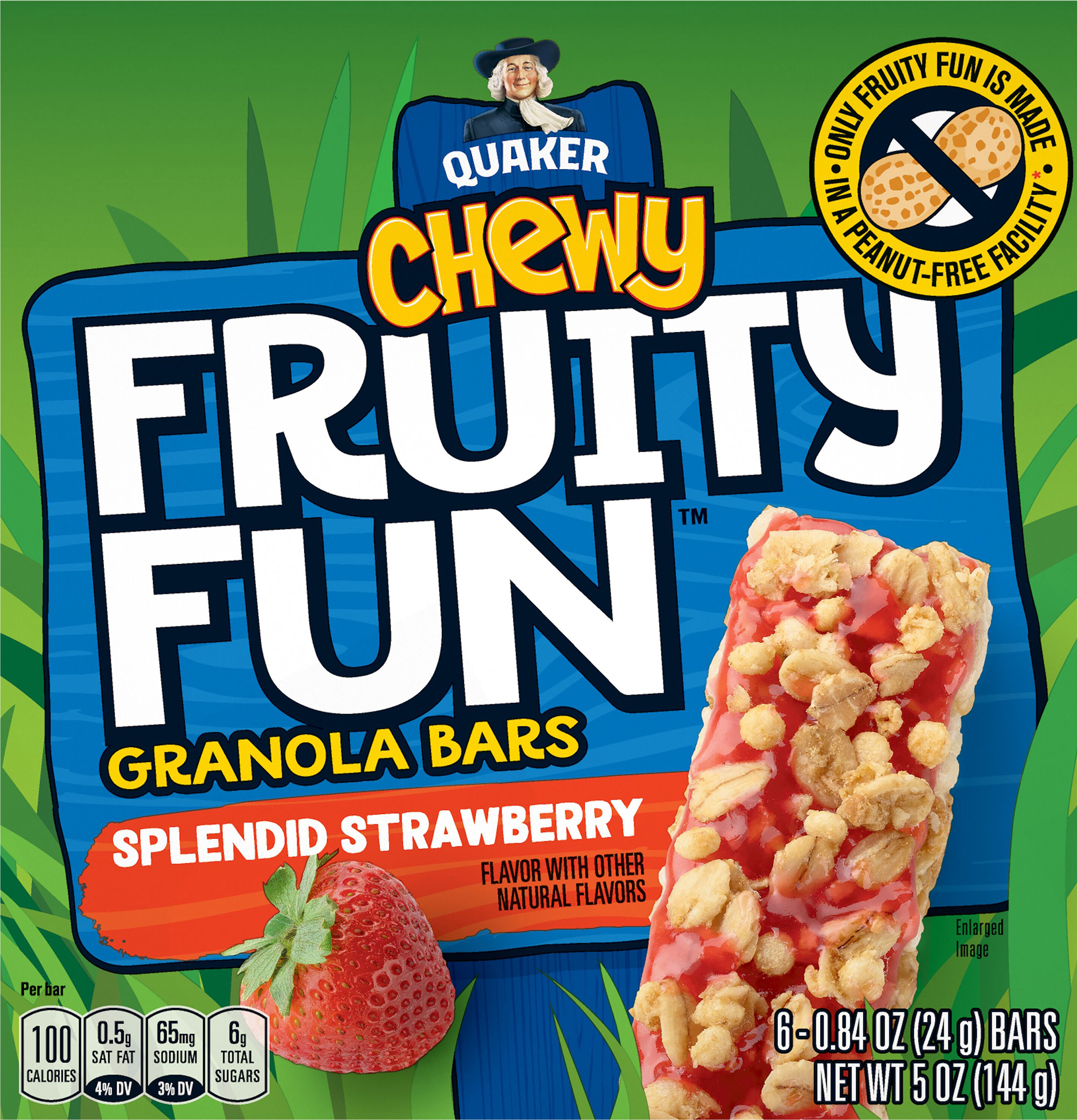 Granola Bars, Splendid Strawberry, Chewy