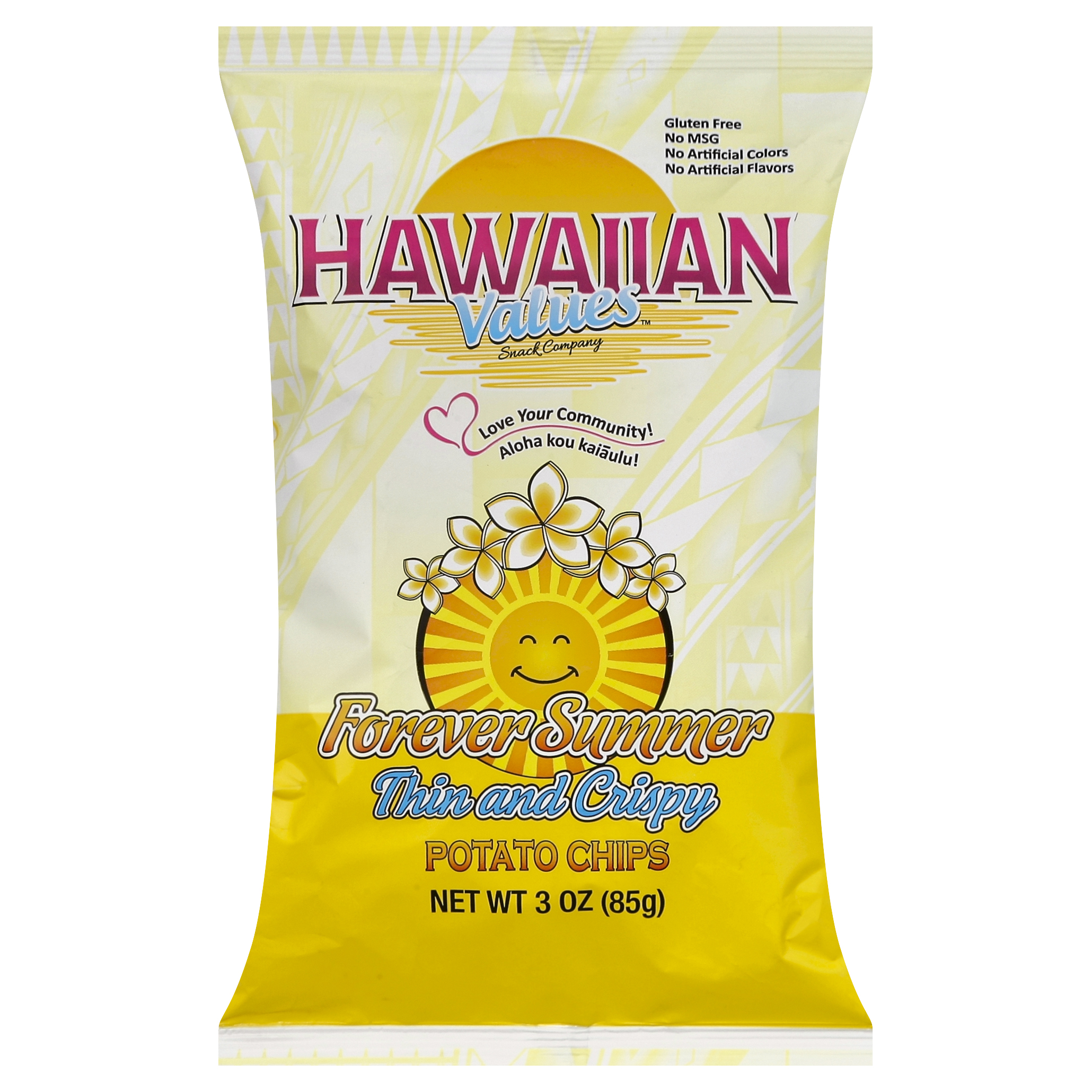 Hawaiian Values Potato Chips 3 Oz