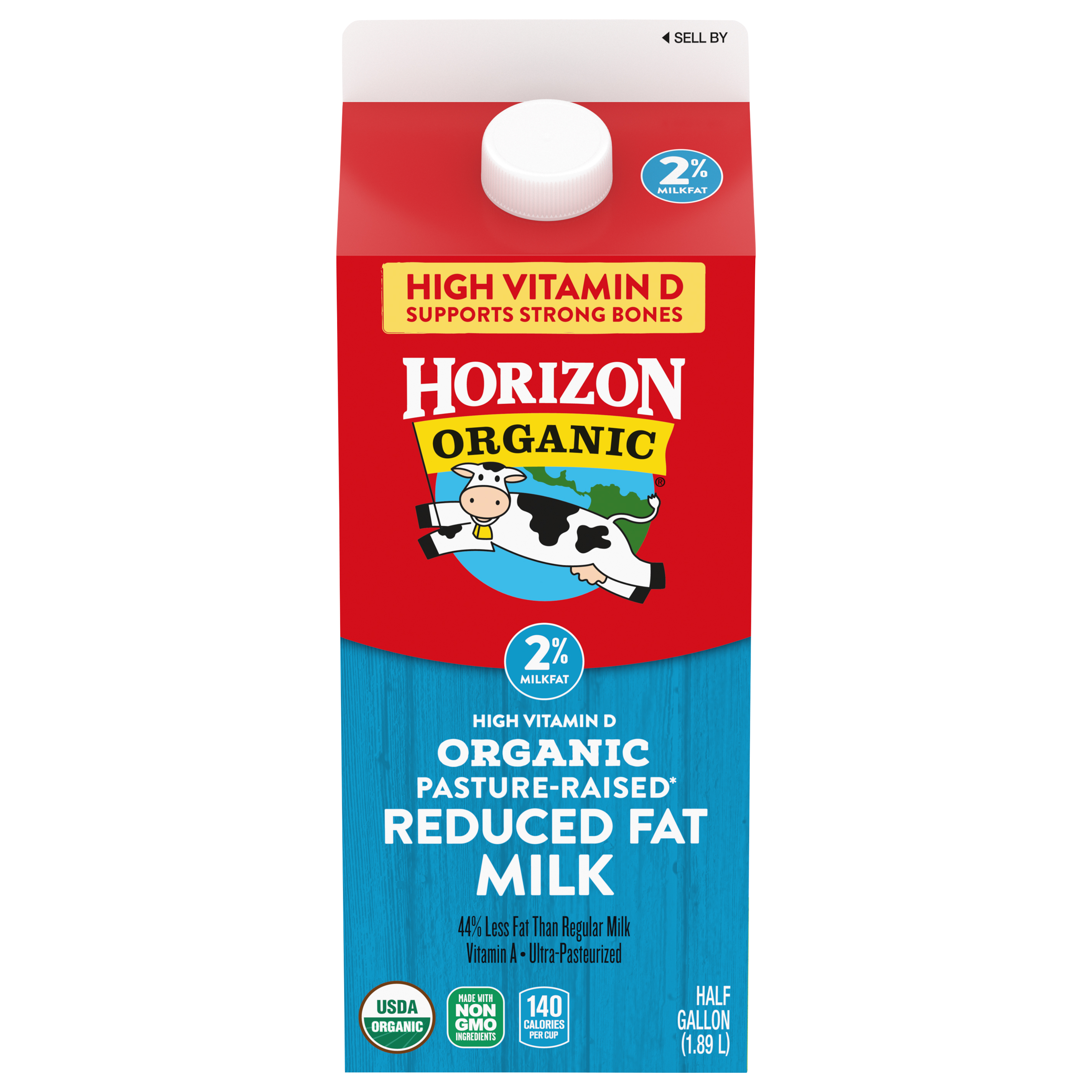 Milk, Organic, Reduced Fat, 2% Milkfat