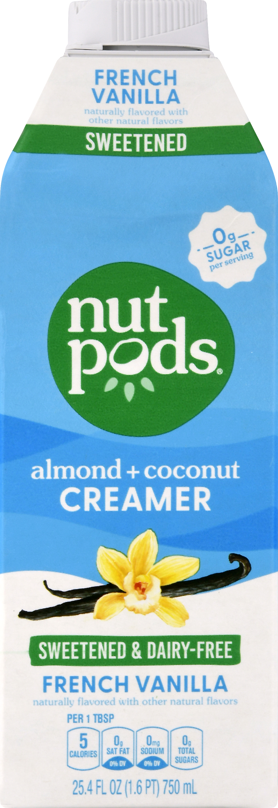 Creamer, Almond + Coconut, French Vanilla, Sweetened
