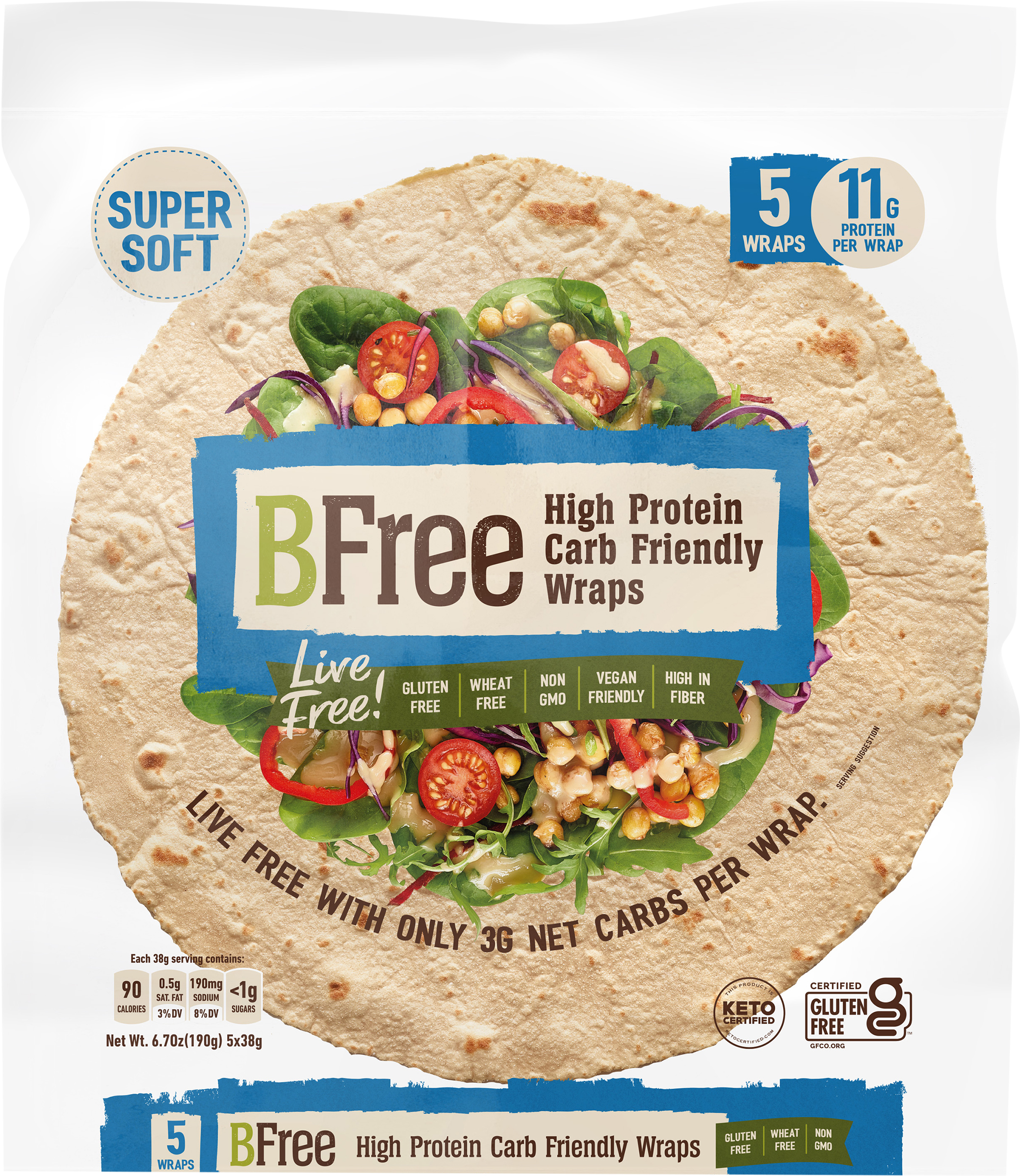 Wraps, Super Soft, High Protein, Carb Friendly