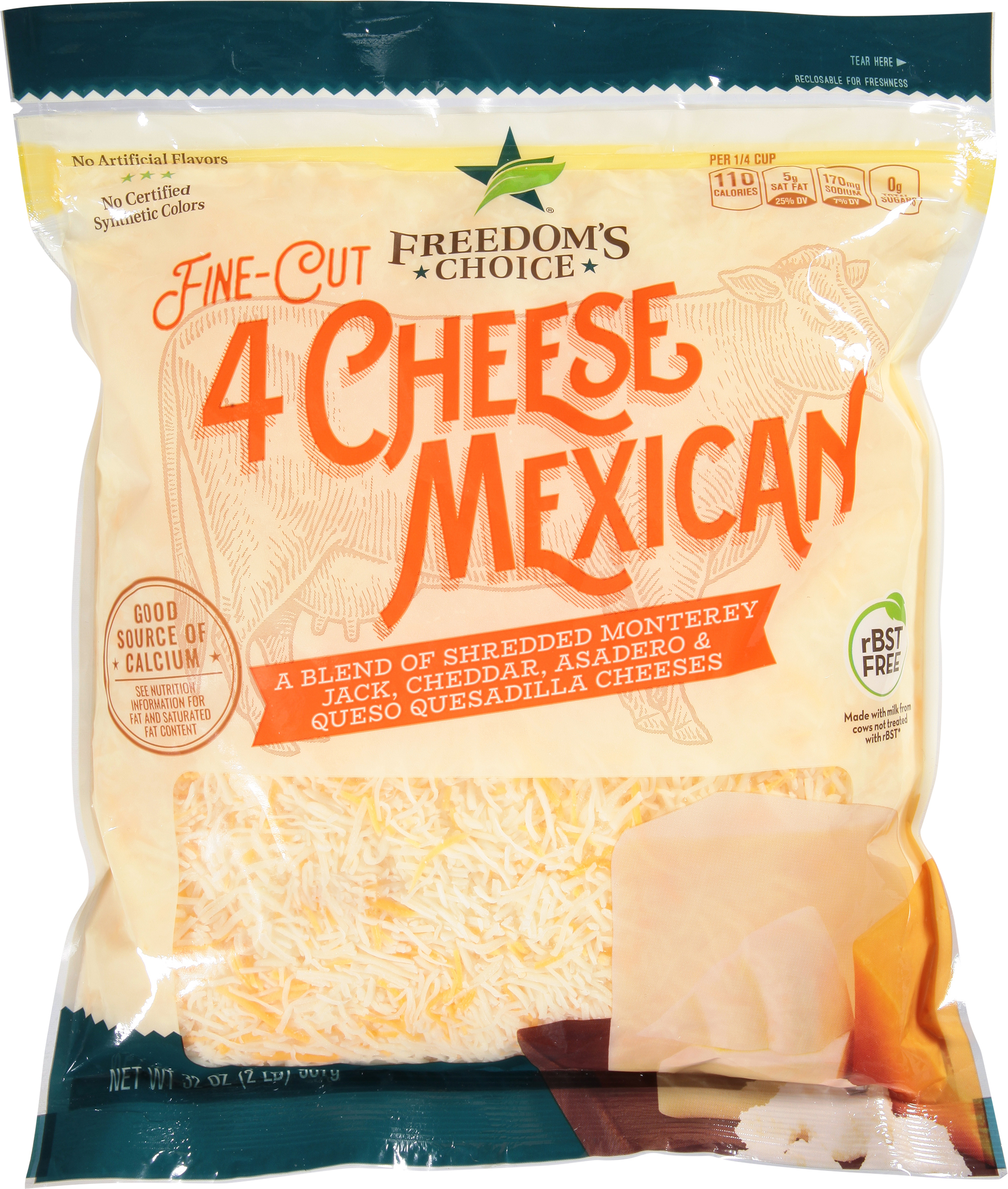 Cheese, 4 Cheese Mexican, Fine-Cut