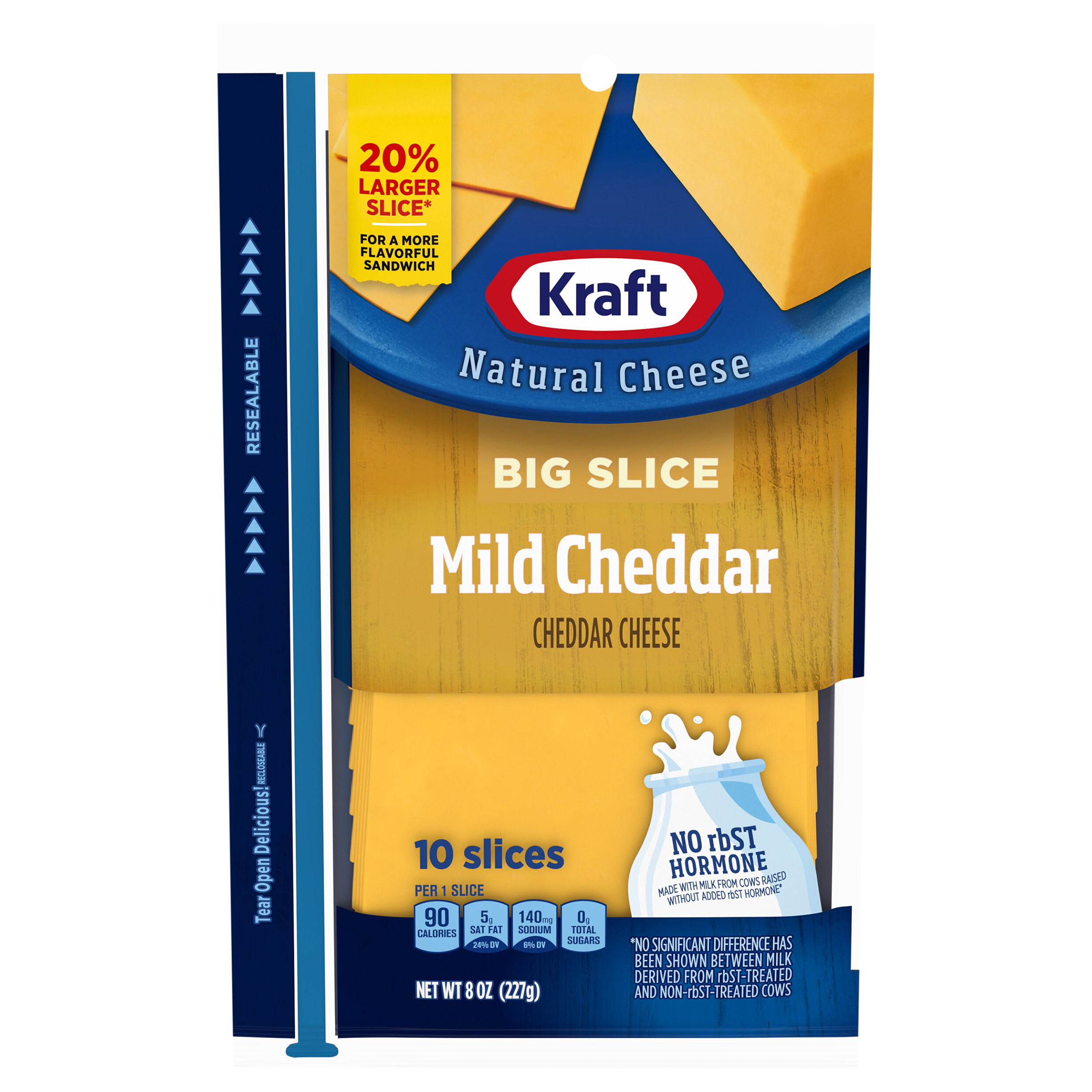 Cheese Slices, Mild Cheddar, Big