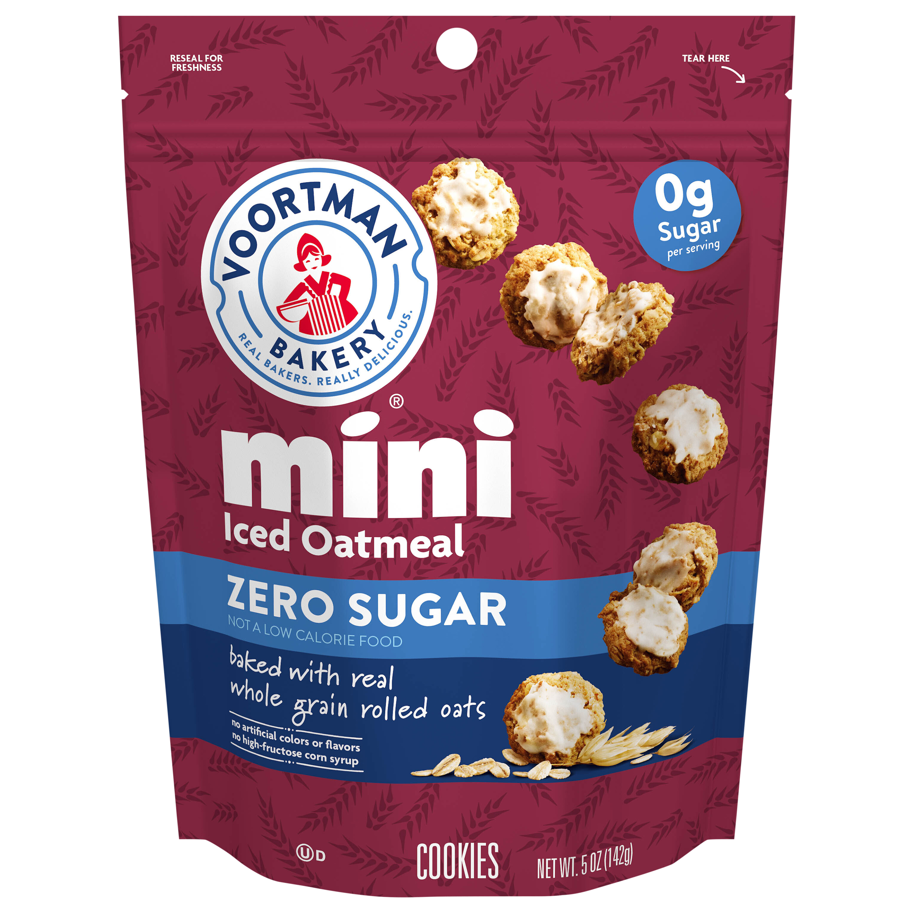 Cookies, Zero Sugar, Iced Oatmeal, Mini image