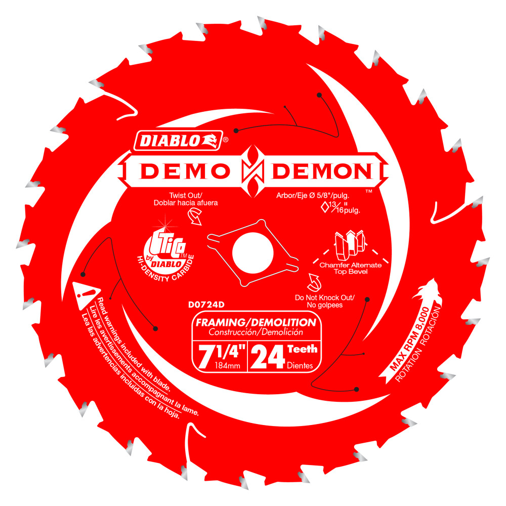 White Cap Diablo 7 1 4 24t Demo Demon Ultimate Framing Demolition Saw