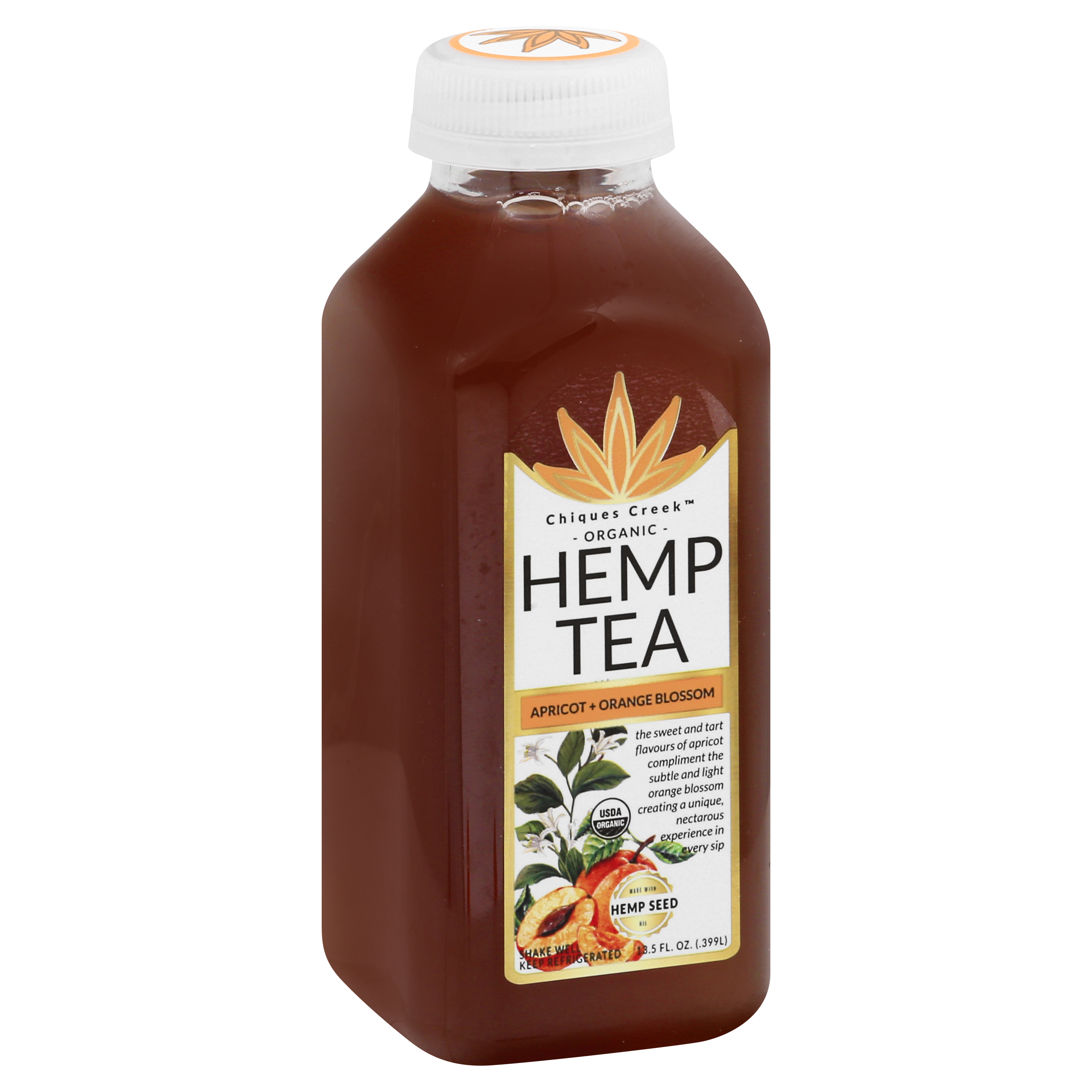 Chiques Creek Organic Apricot + Orange Blossom Hemp Tea 13.5 Oz