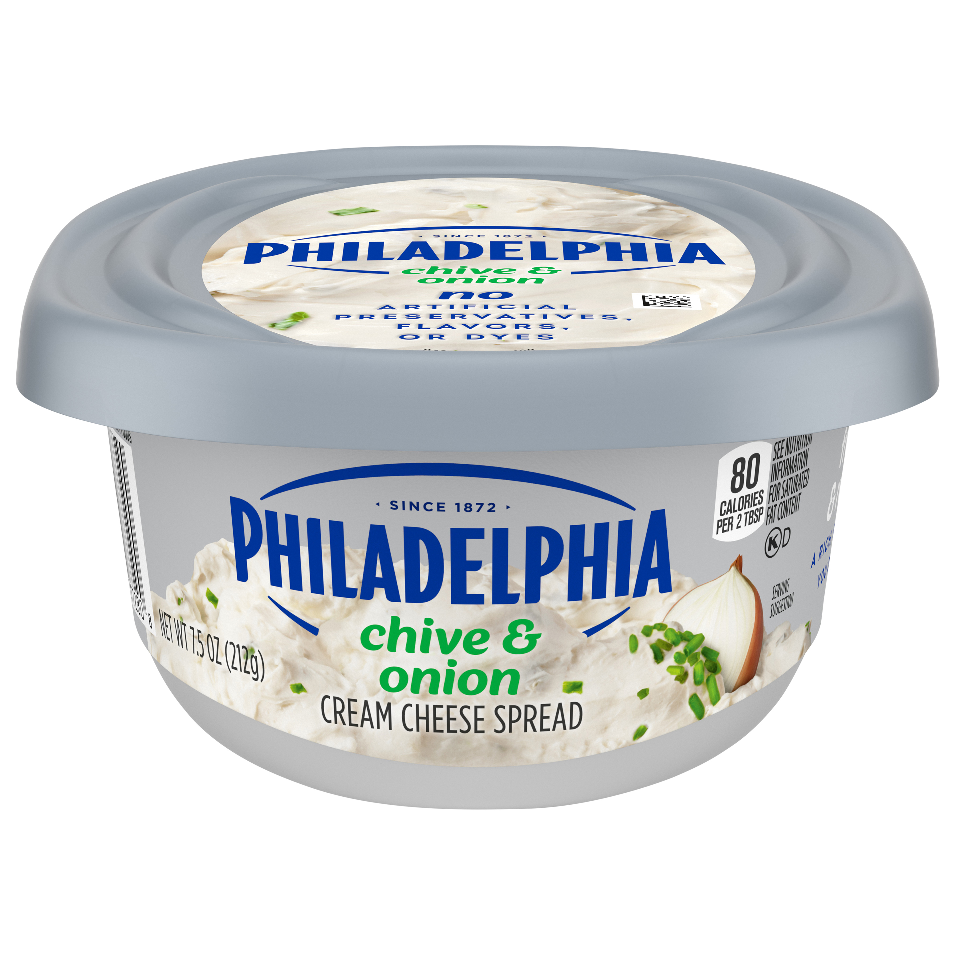 Philadelphia Chive & Onion Cream Cheese Spread 7.5 Oz