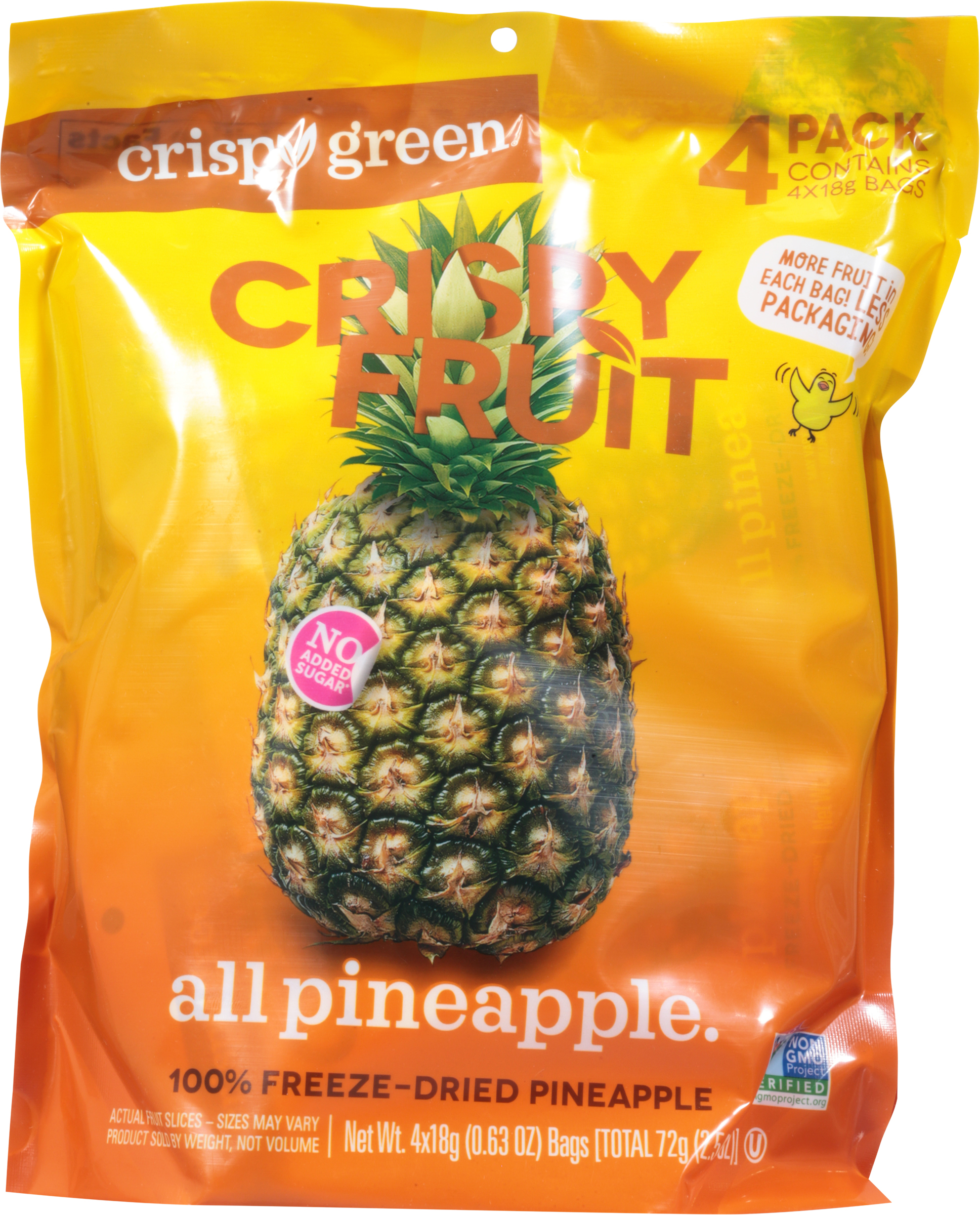 Crispy Fruit, All Pineapple, 4 Pack