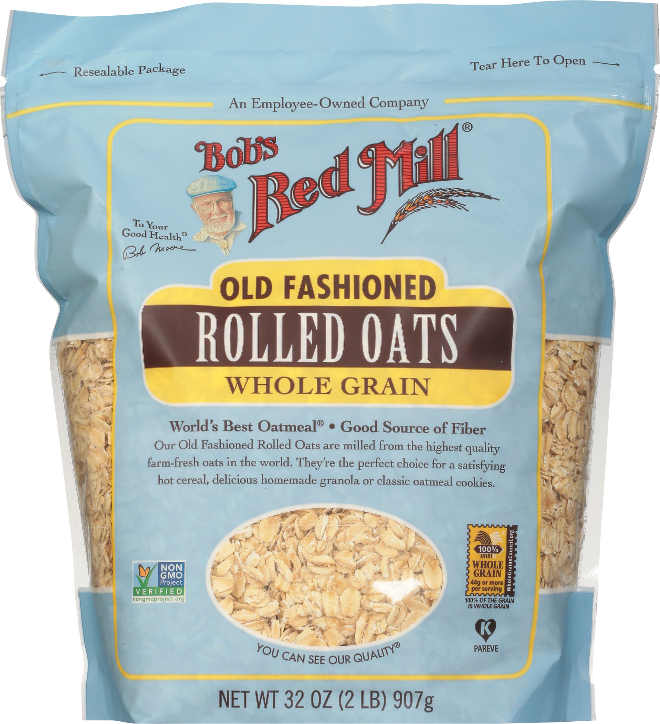 Rolled Oats, Old Fashioned, Whole Grain