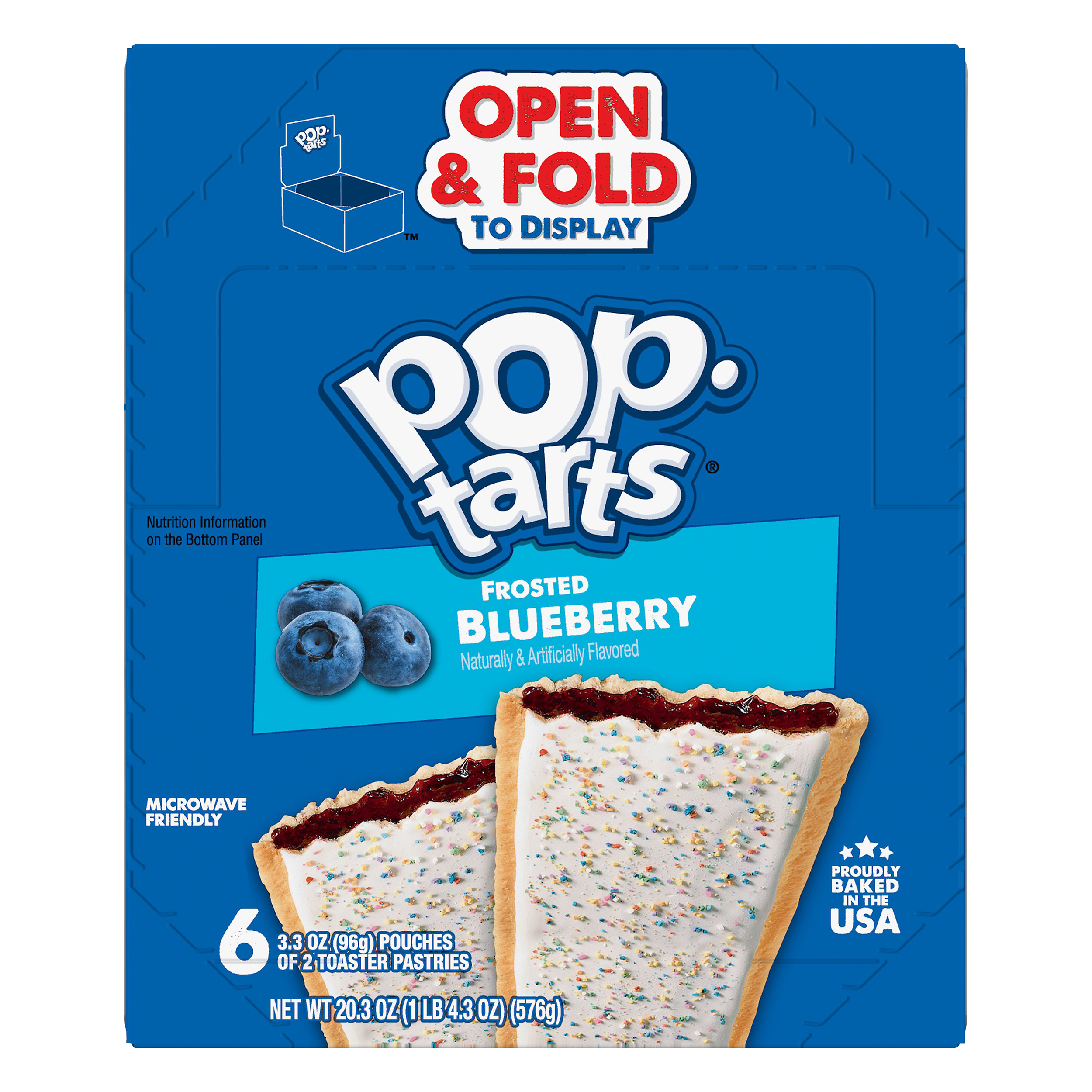 Pop-tarts 6 Pack Frosted Blueberry Toaster Pastries 6 Ea