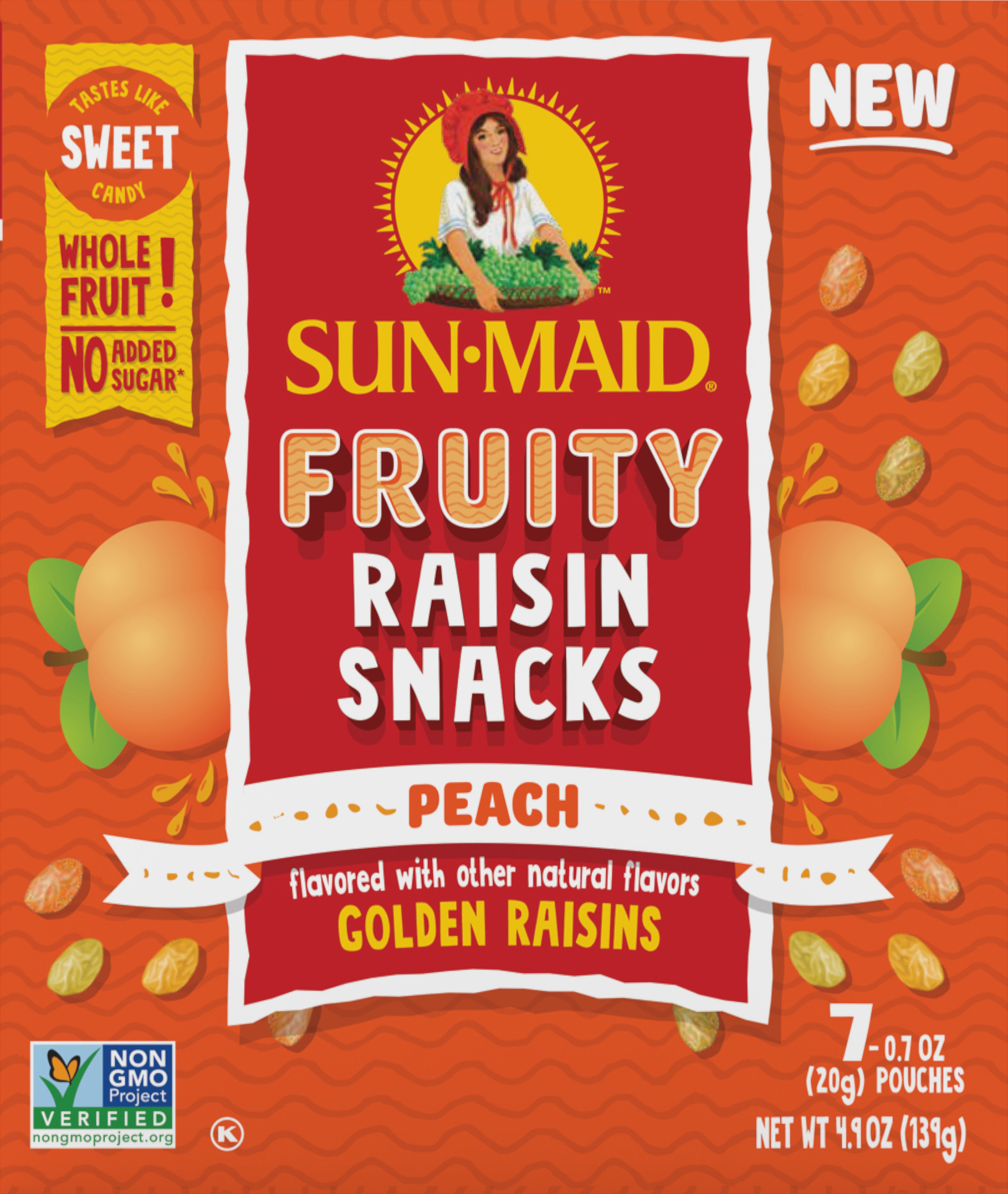 Raisin Snacks, Fruity, Peach,