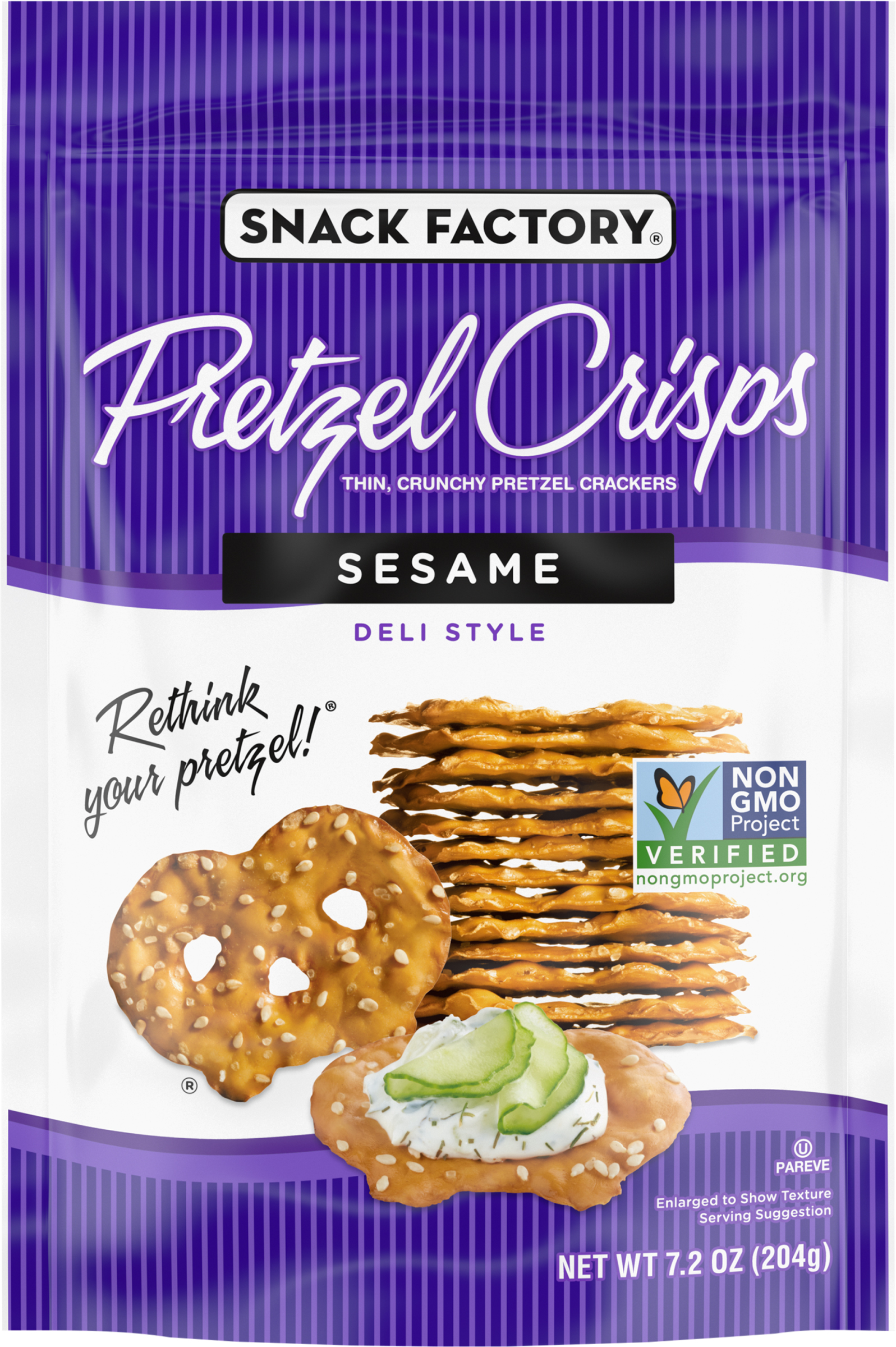 Pretzel Crisps, Sesame, Deli Style