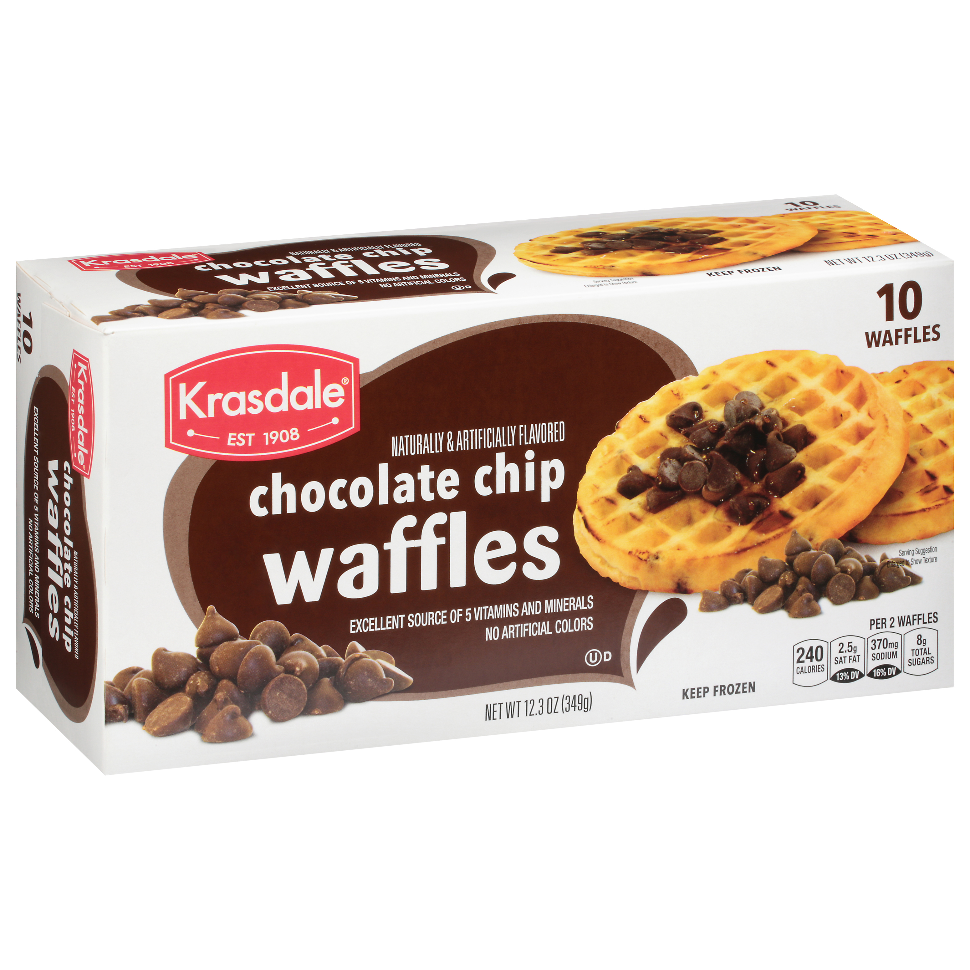 Krasdale Chocolate Chip Waffles 10 Ea image