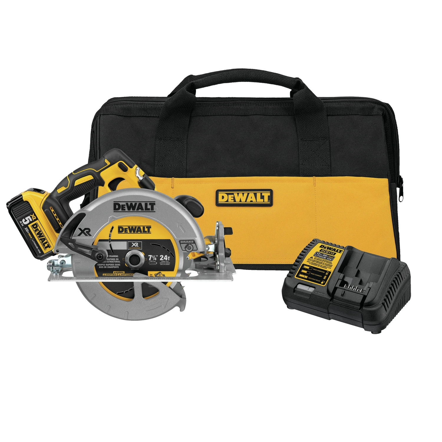 DEWALT 7-1/4" 20V Max Brushless Circular Saw Cordless Kit