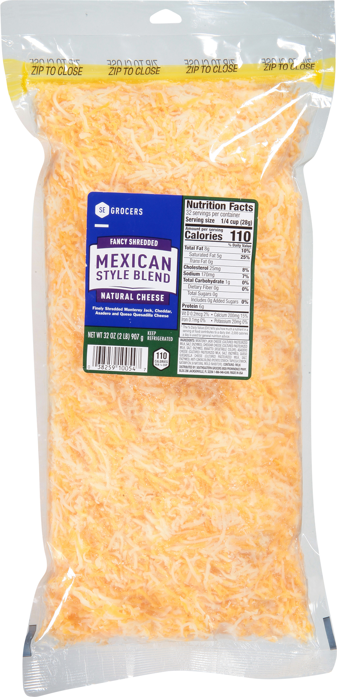 Shredded Cheese, Natural, Mexican Style Blend, Fancy