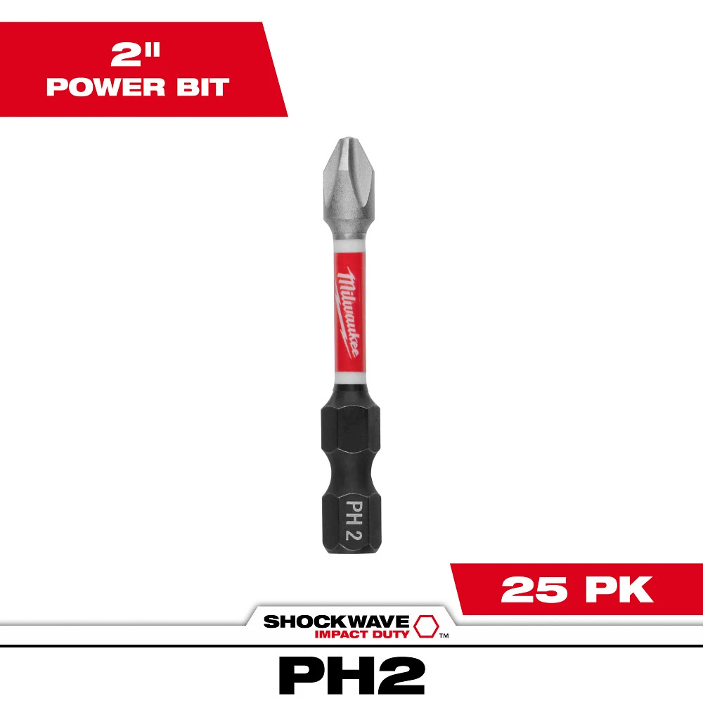 2" Single Power Bit Ph2 Milwaukee