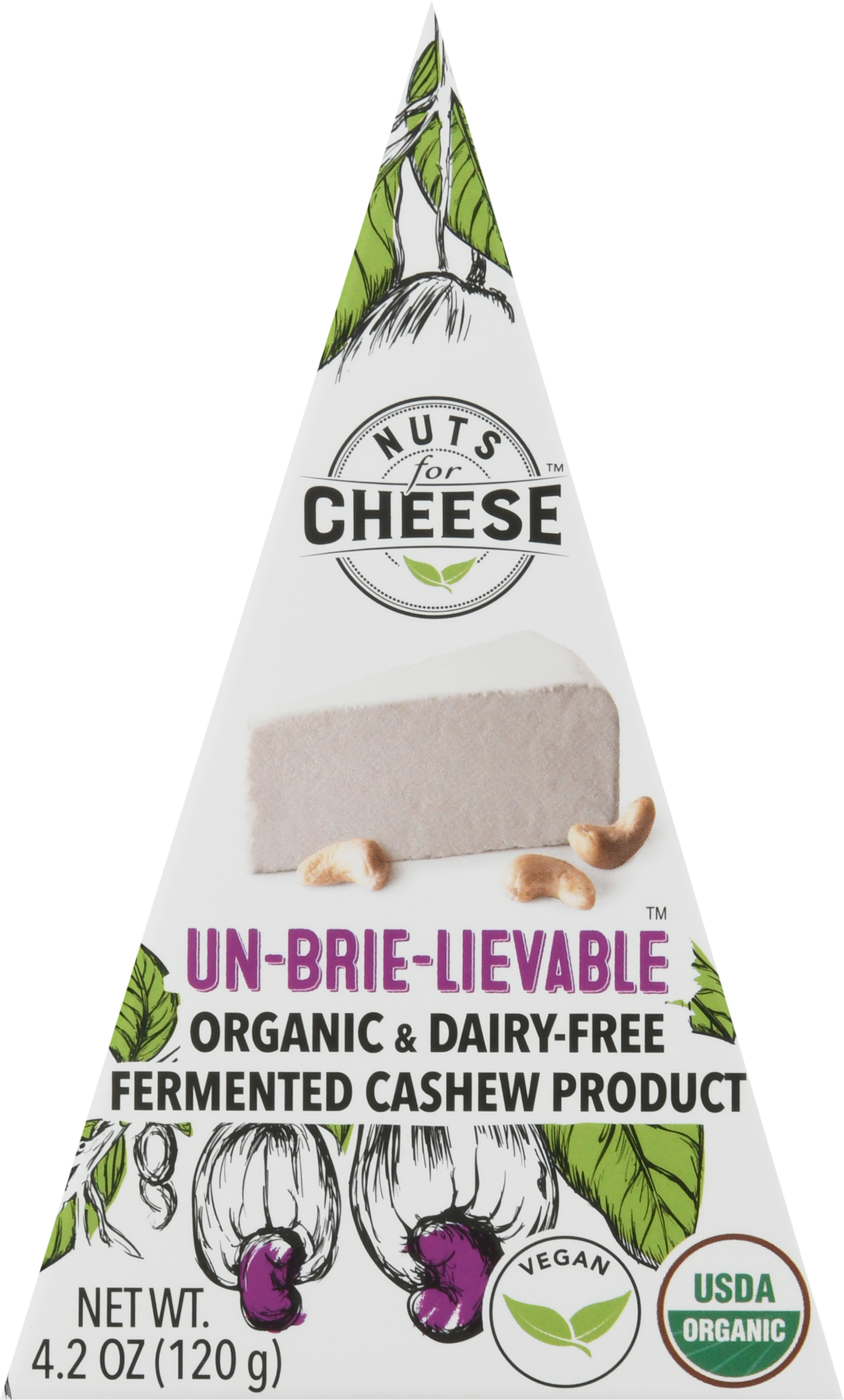 Fermented Cashew Product, Organic & Dairy-Free, Un-Brie-Lievable