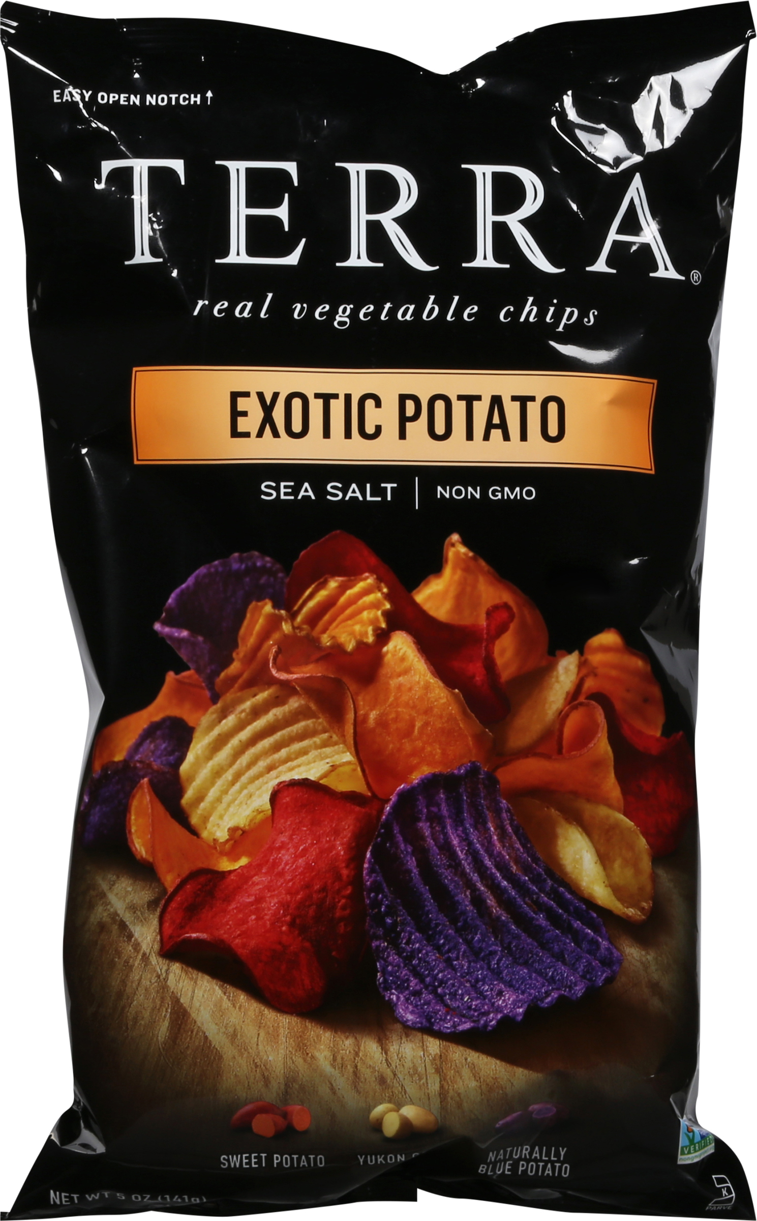 Vegetable Chips, Sea Salt, Real, Exotic Potato