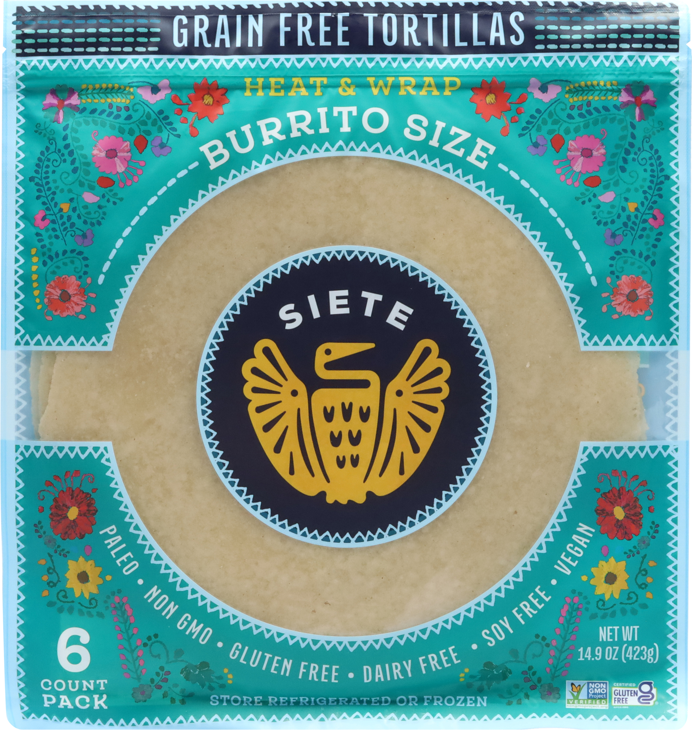 Tortillas, Grain Free, Burrito Size